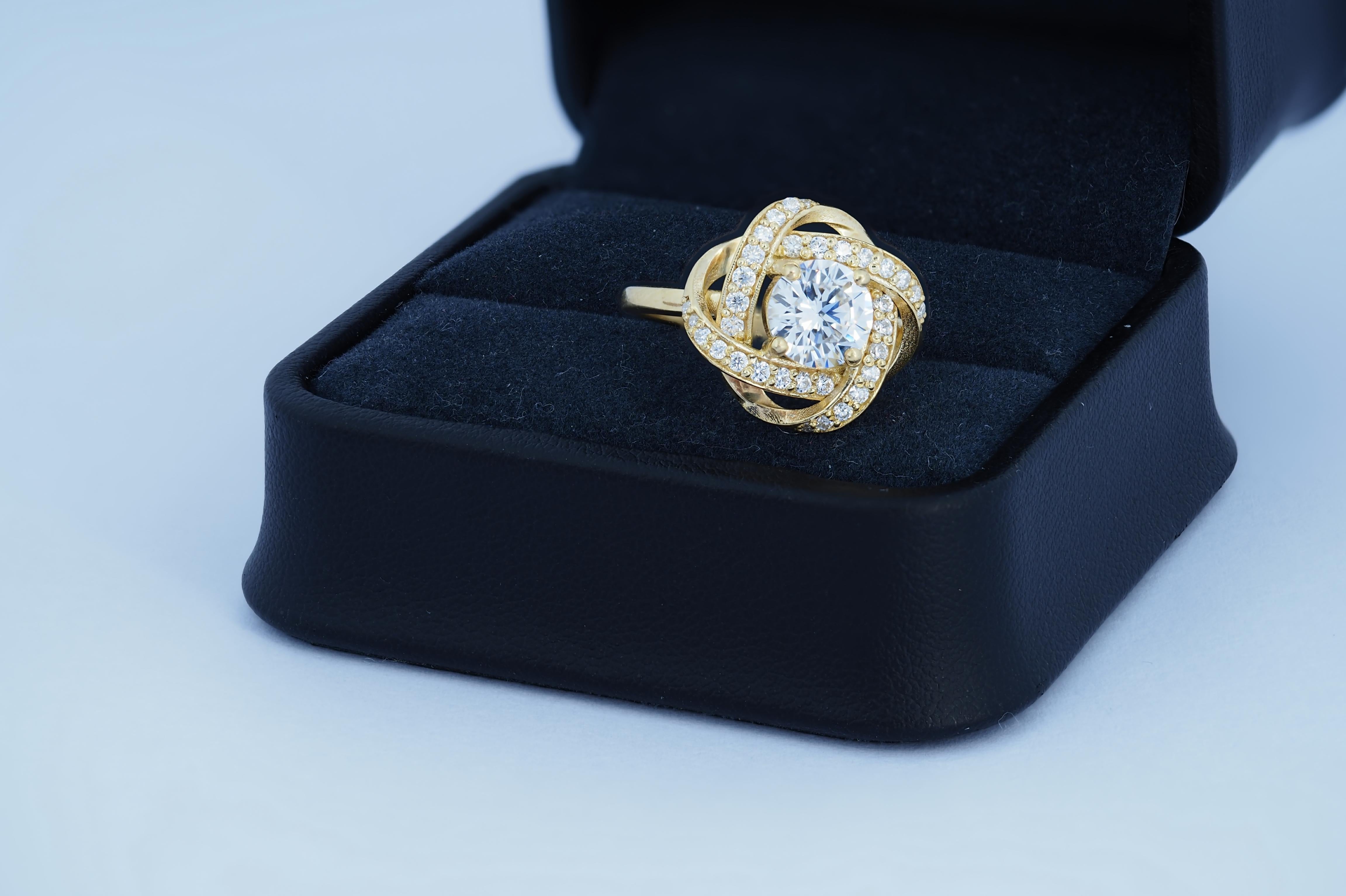 in vendita:  Anello di fidanzamento con moissanite da 1,5 ct con doppio alone 7