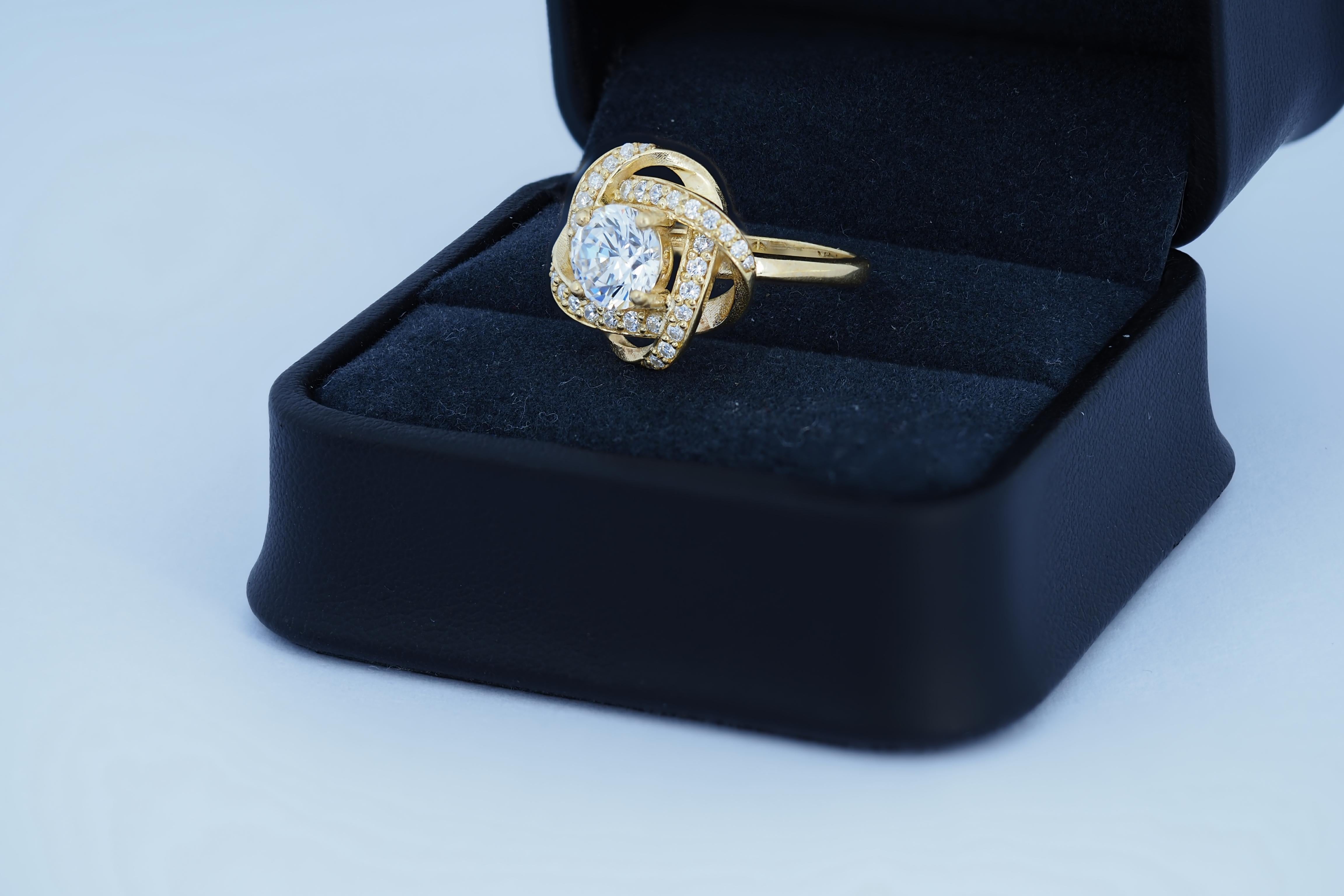 in vendita:  Anello di fidanzamento con moissanite da 1,5 ct con doppio alone 8