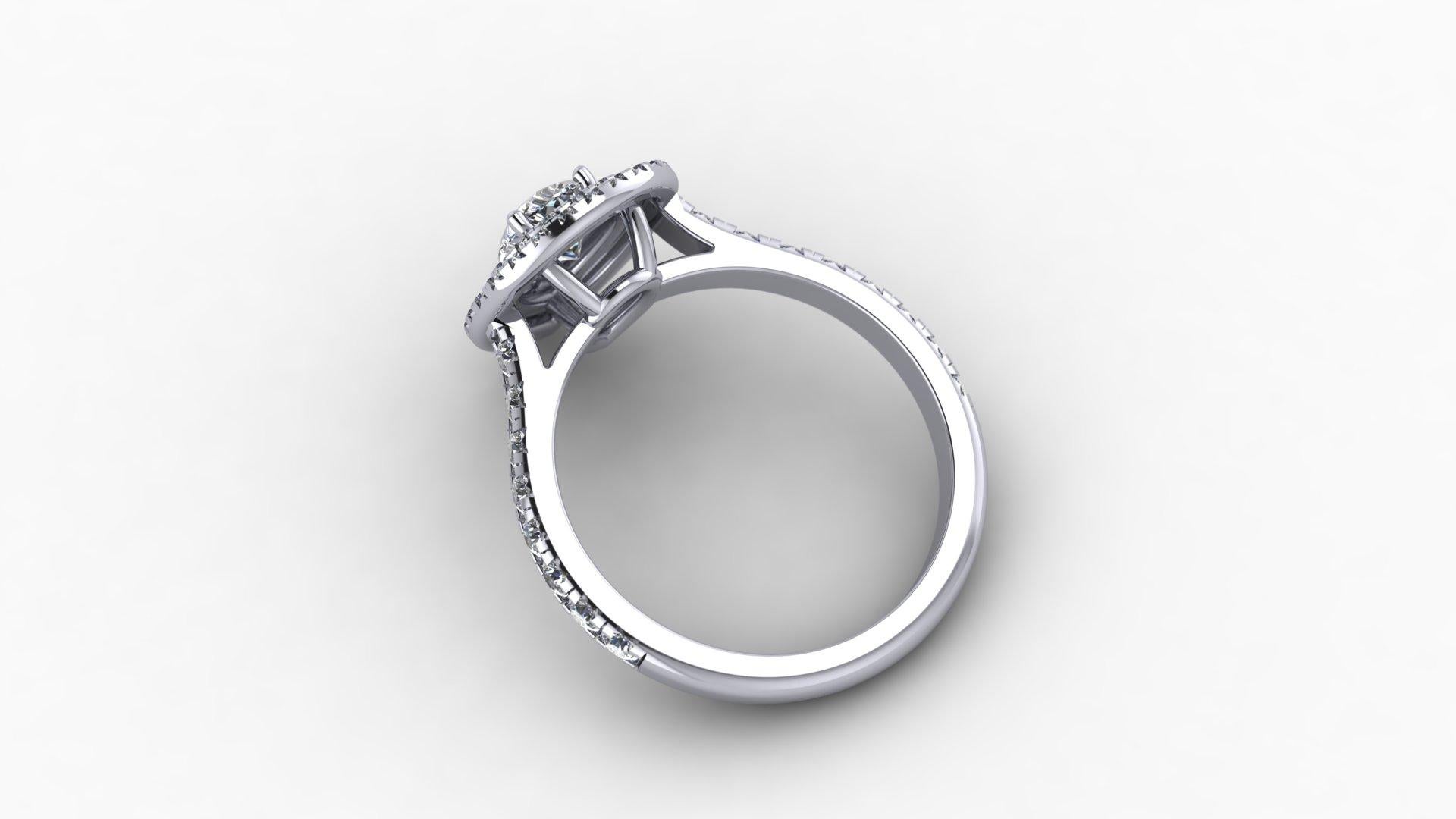 1 carat pear halo engagement ring