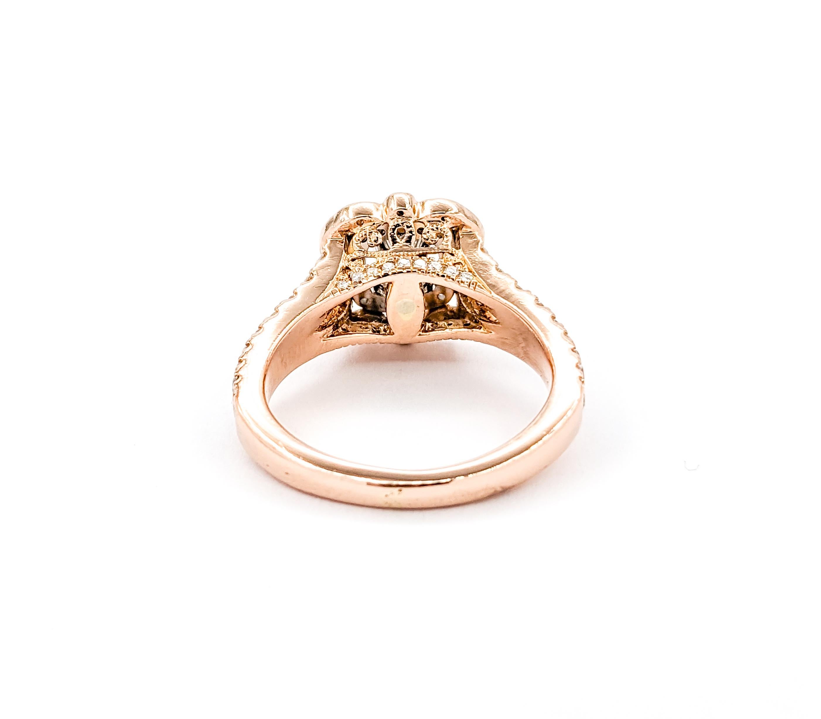 Doppelter Halo Neil Lane 1,12 Karat Diamant-Brautring aus Roségold 5