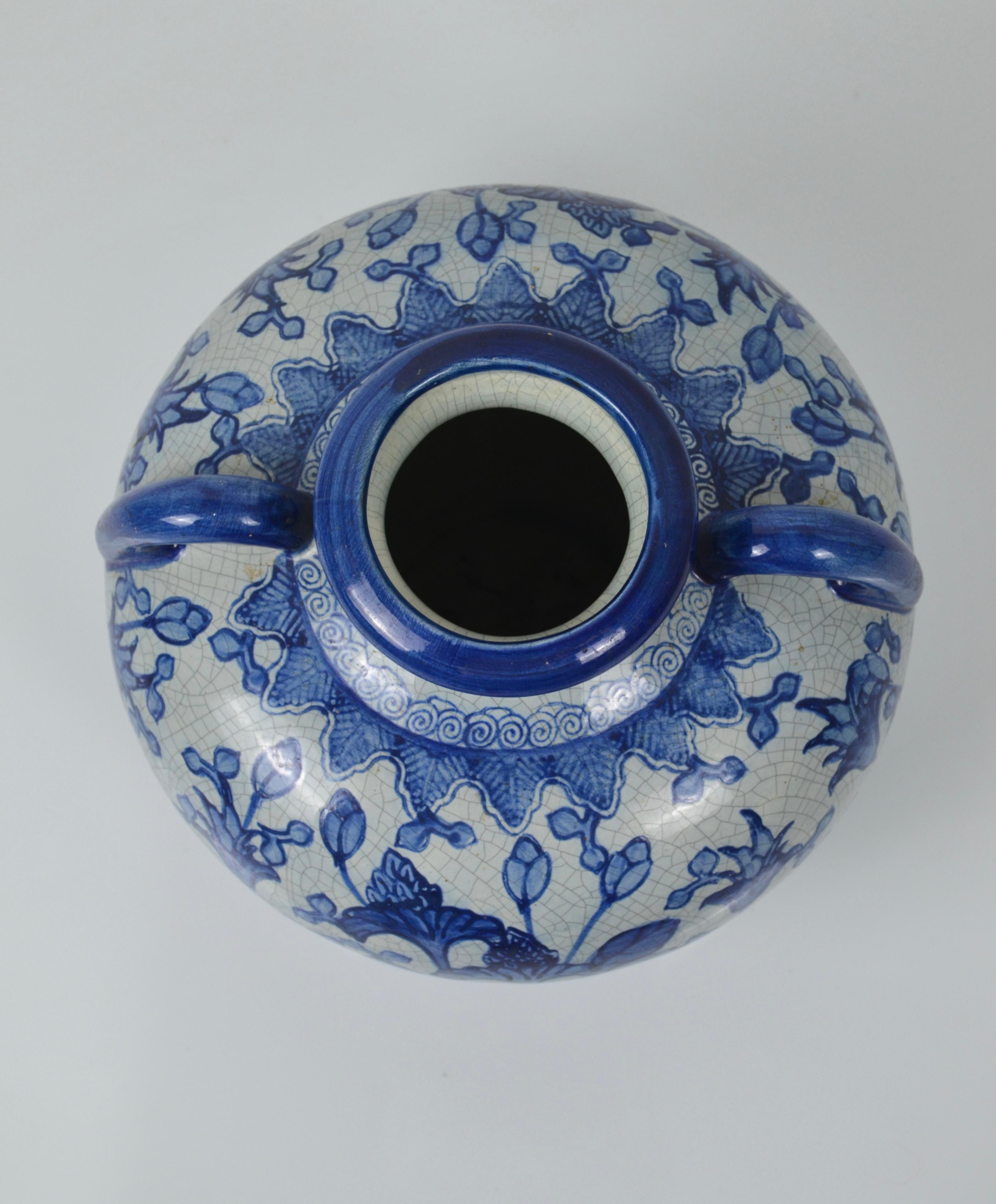 Mid-20th Century Double handle ceramic pot, Portugal, 60's