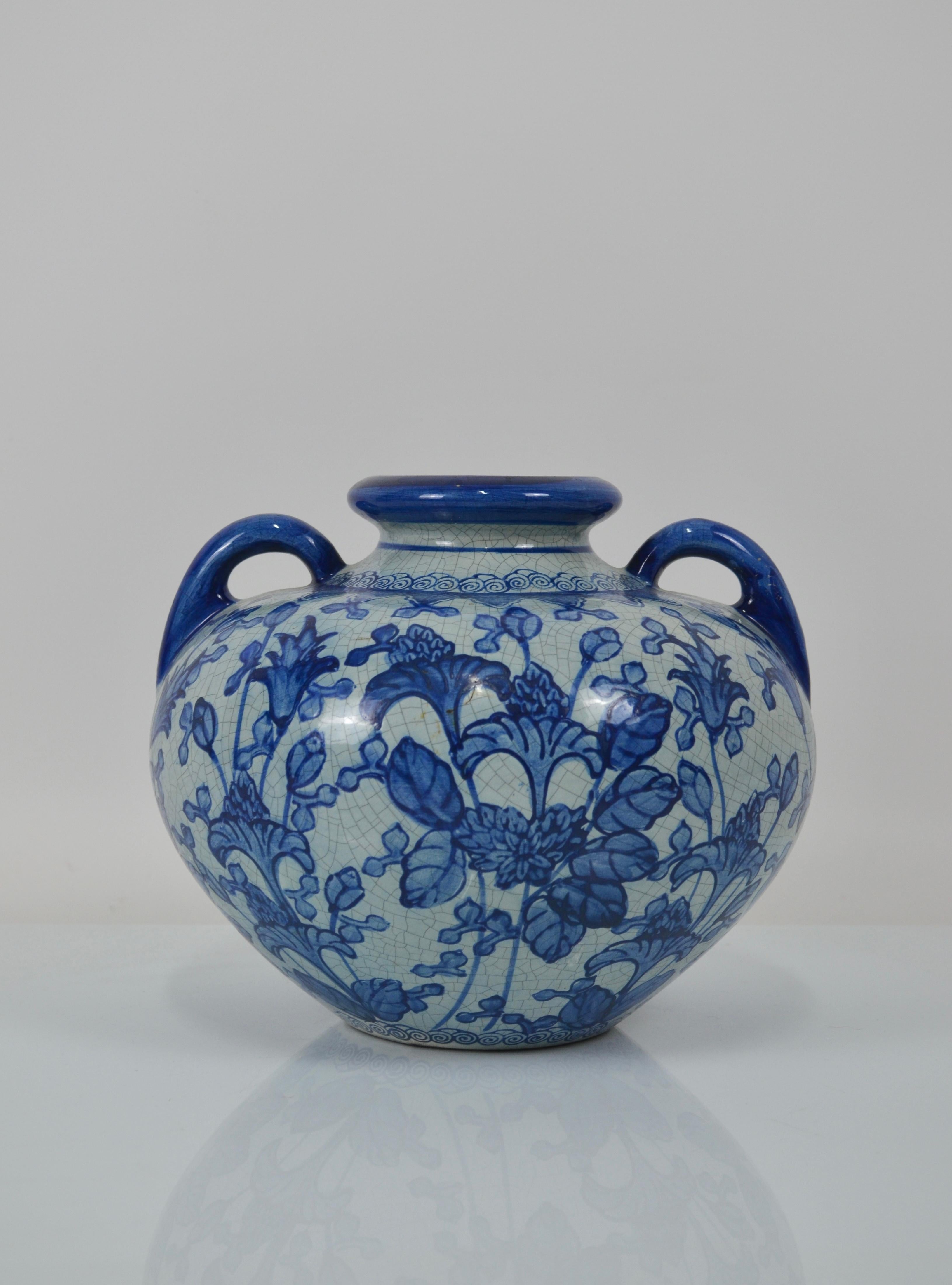 Double handle ceramic pot, Portugal, 60's 1