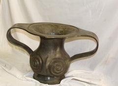 Doppelgriffvase aus japanischer Bronze  Nach der Edo-Periode