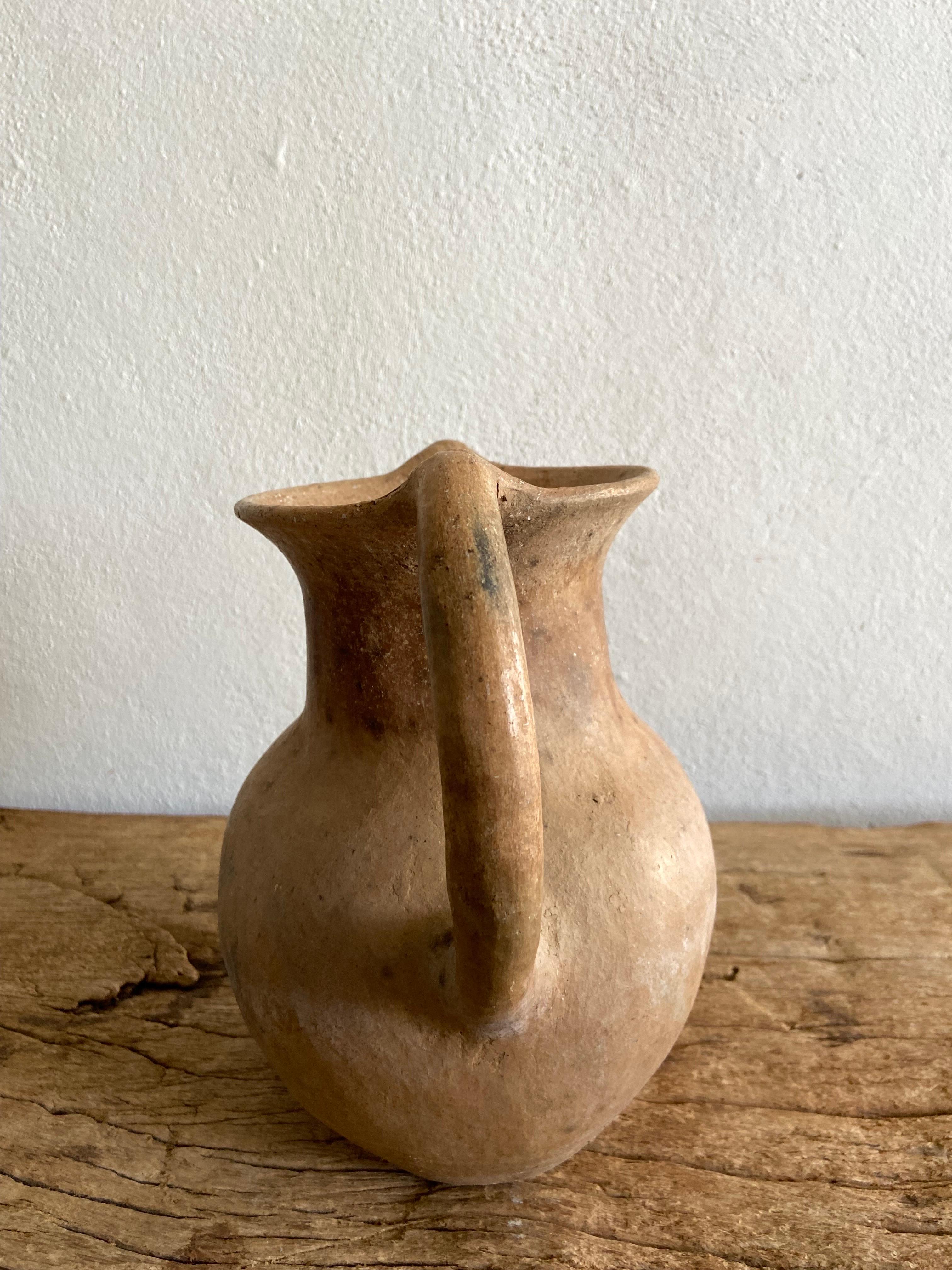 Rustic Double Handle Terracotta Vessel from Mexico, Circa Mid 20th Century