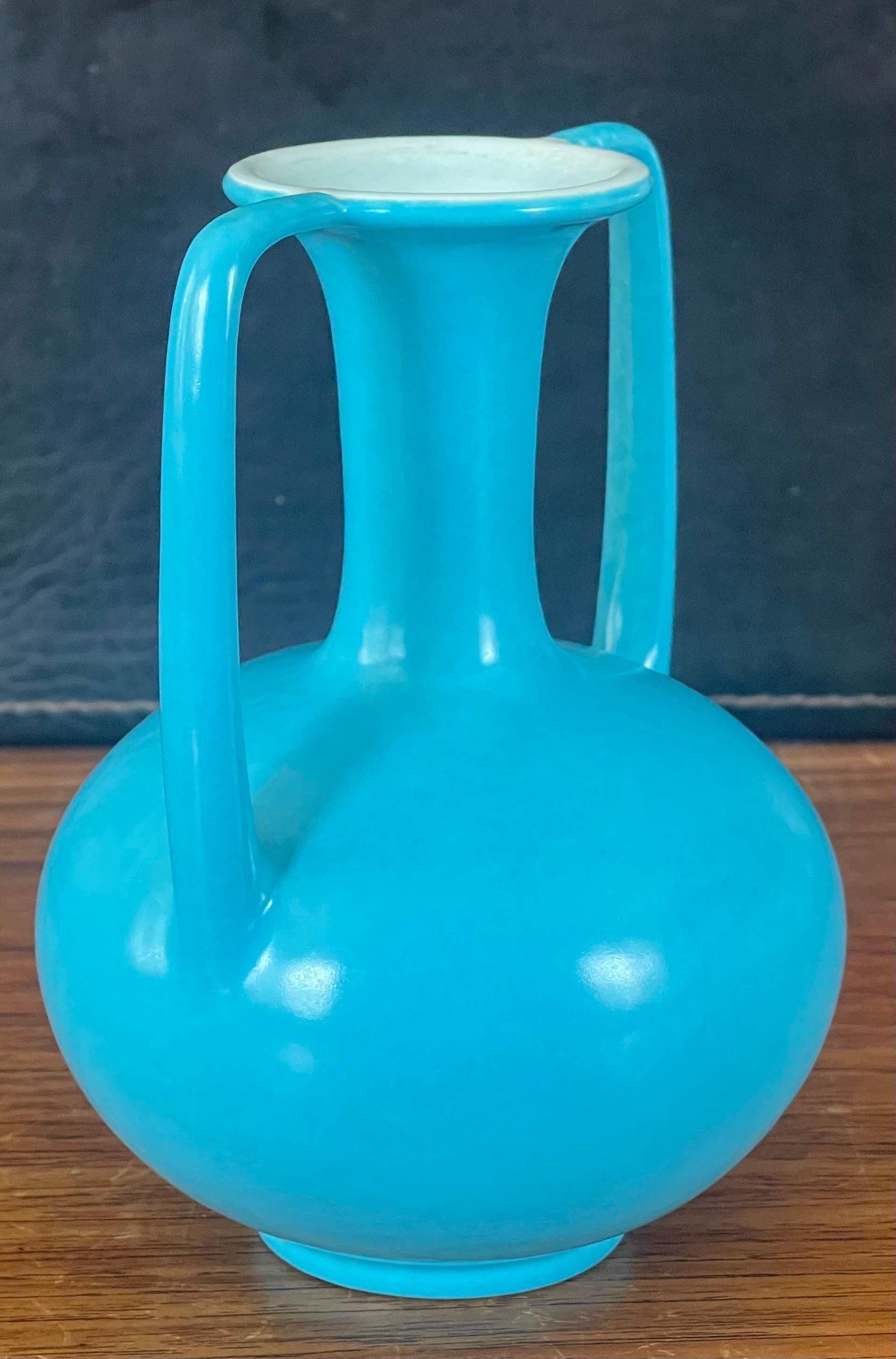 20th Century Double-Handled California Studio Pottery Vase by Catalina Pottery For Sale