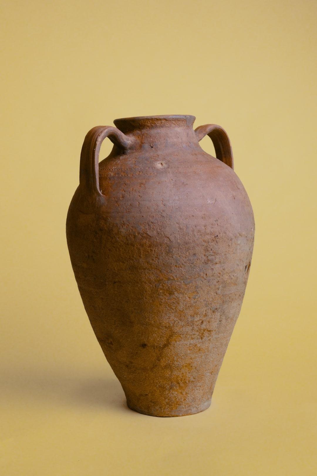 Primitivo Vaso ad anfora in terracotta a doppia ansa in vendita