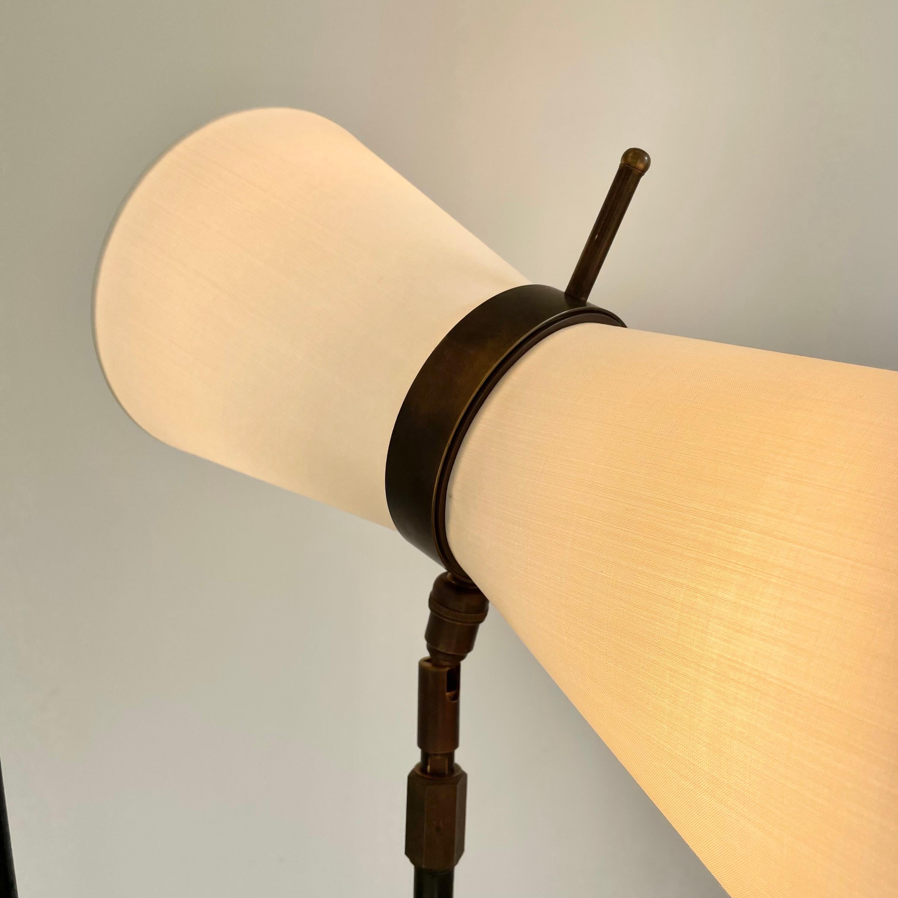 Double Headed Articulating Floor Lamp, 1950s France For Sale 6