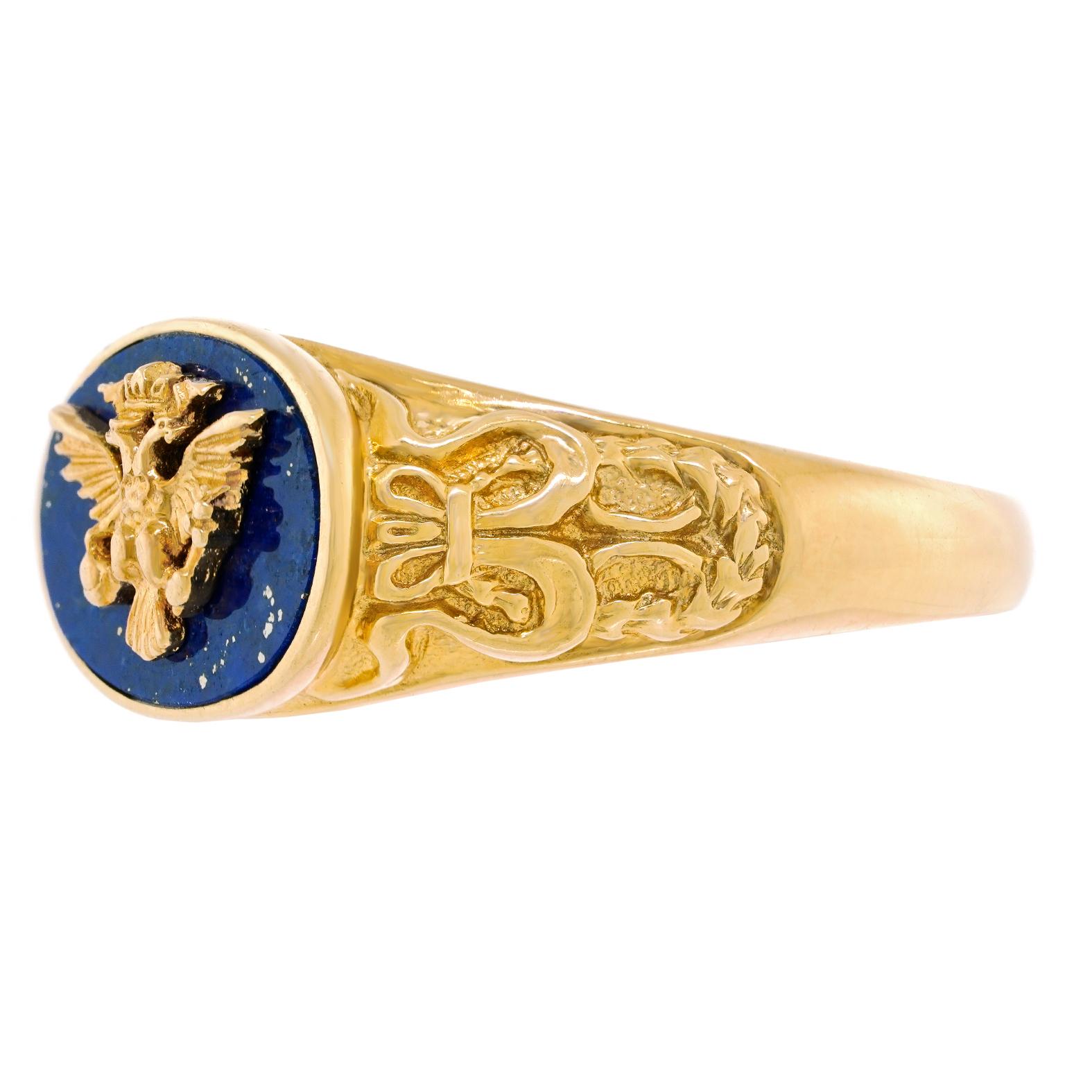 Double-headed Eagle Signet Ring For Sale 2
