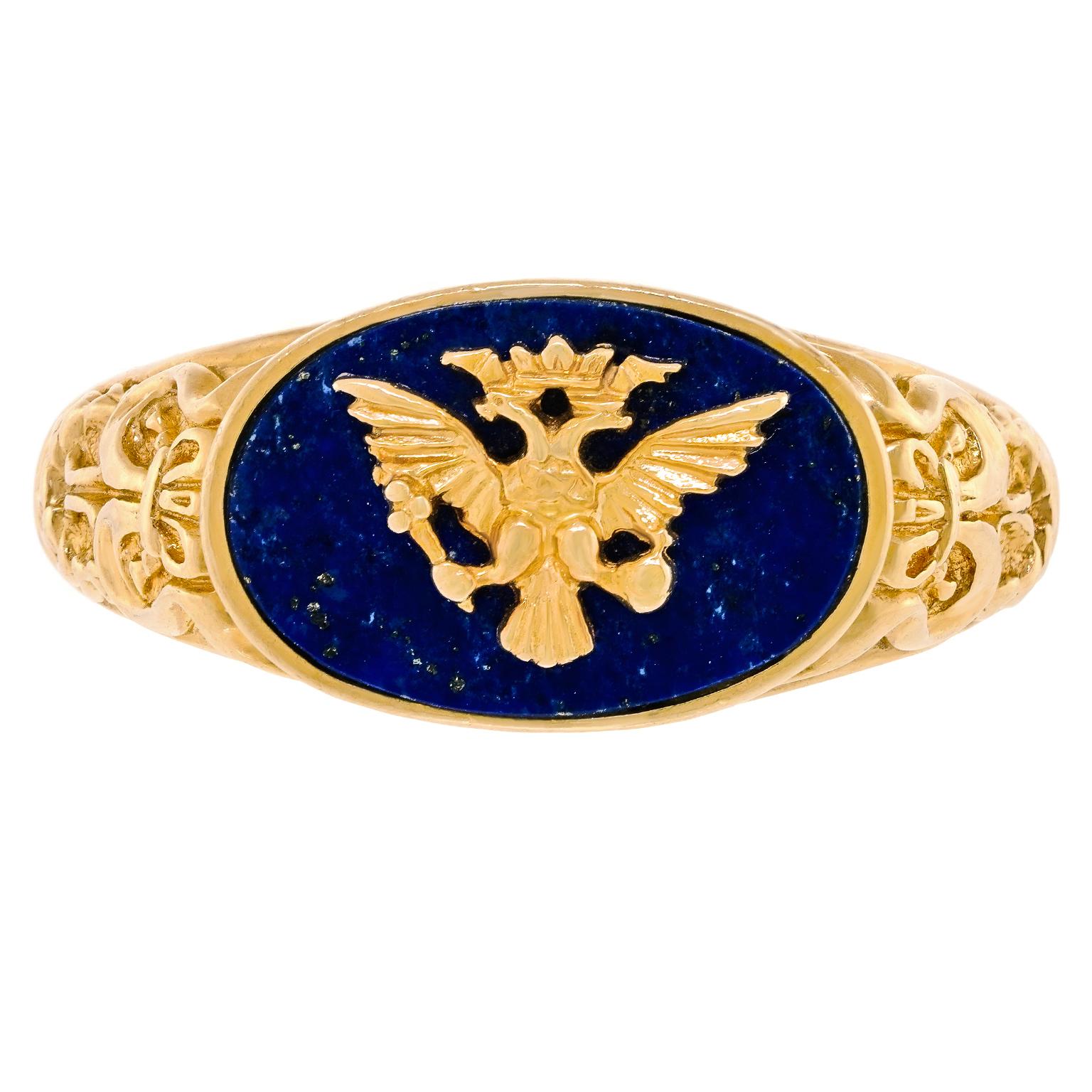 Double-headed Eagle Signet Ring For Sale 4