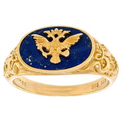 Anillo de sello Águila bicéfala
