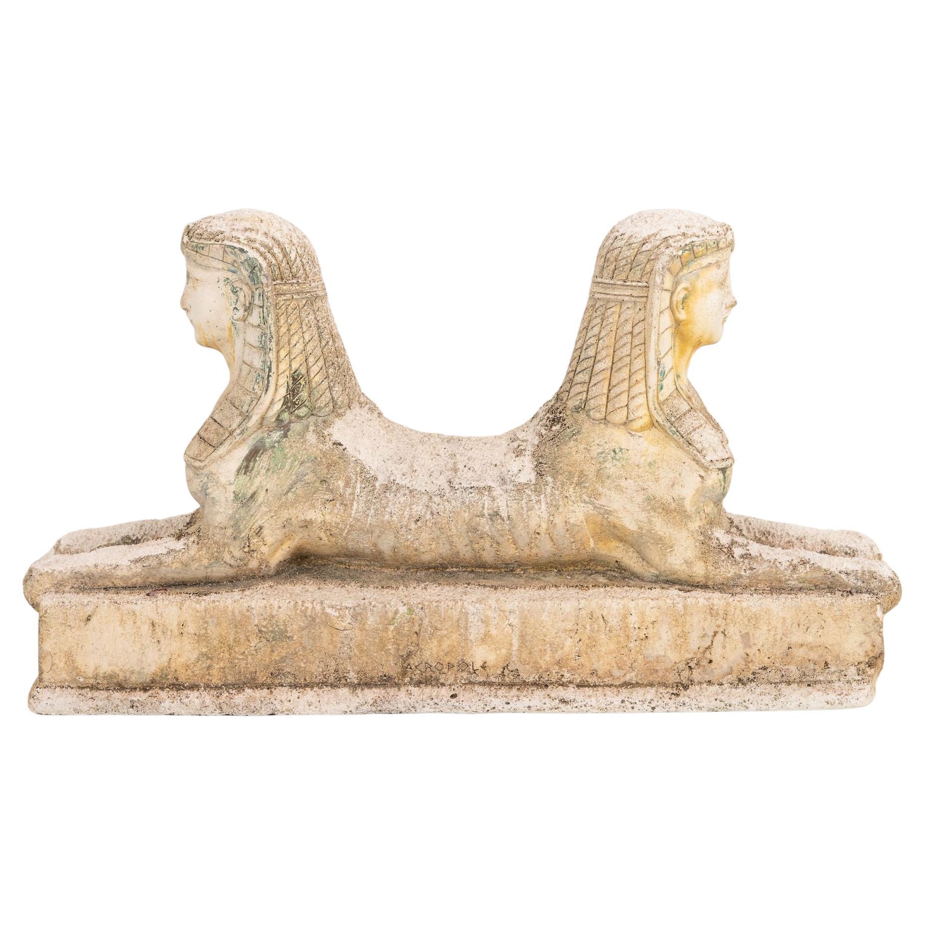 Double Headed Stone Sphinx, England mid 20th Century For Sale