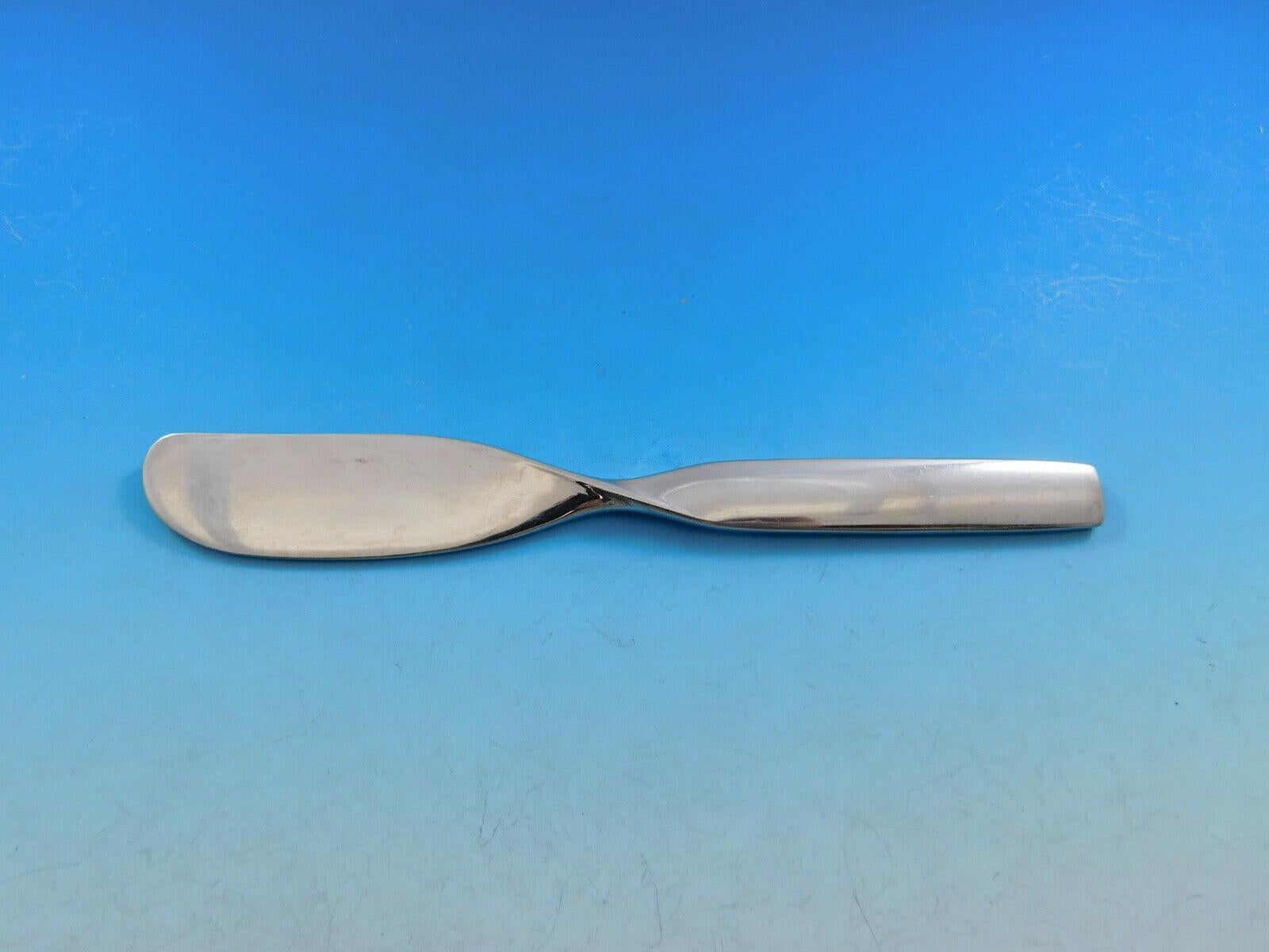 20th Century Double Helix by Sasaki Stainless Steel Flatware Set Service Modern 57 Pieces