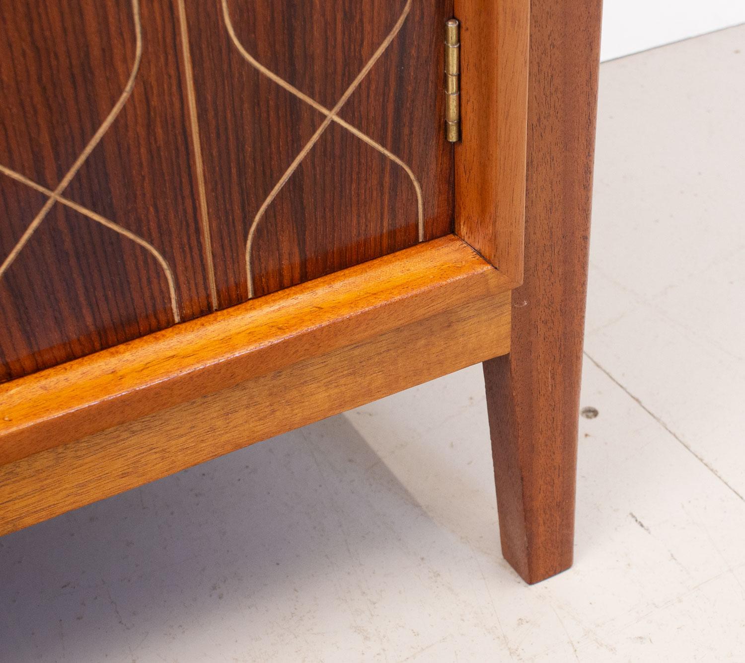 British Double Helix Rosewood Sideboard by Gordon Russell, 1950s