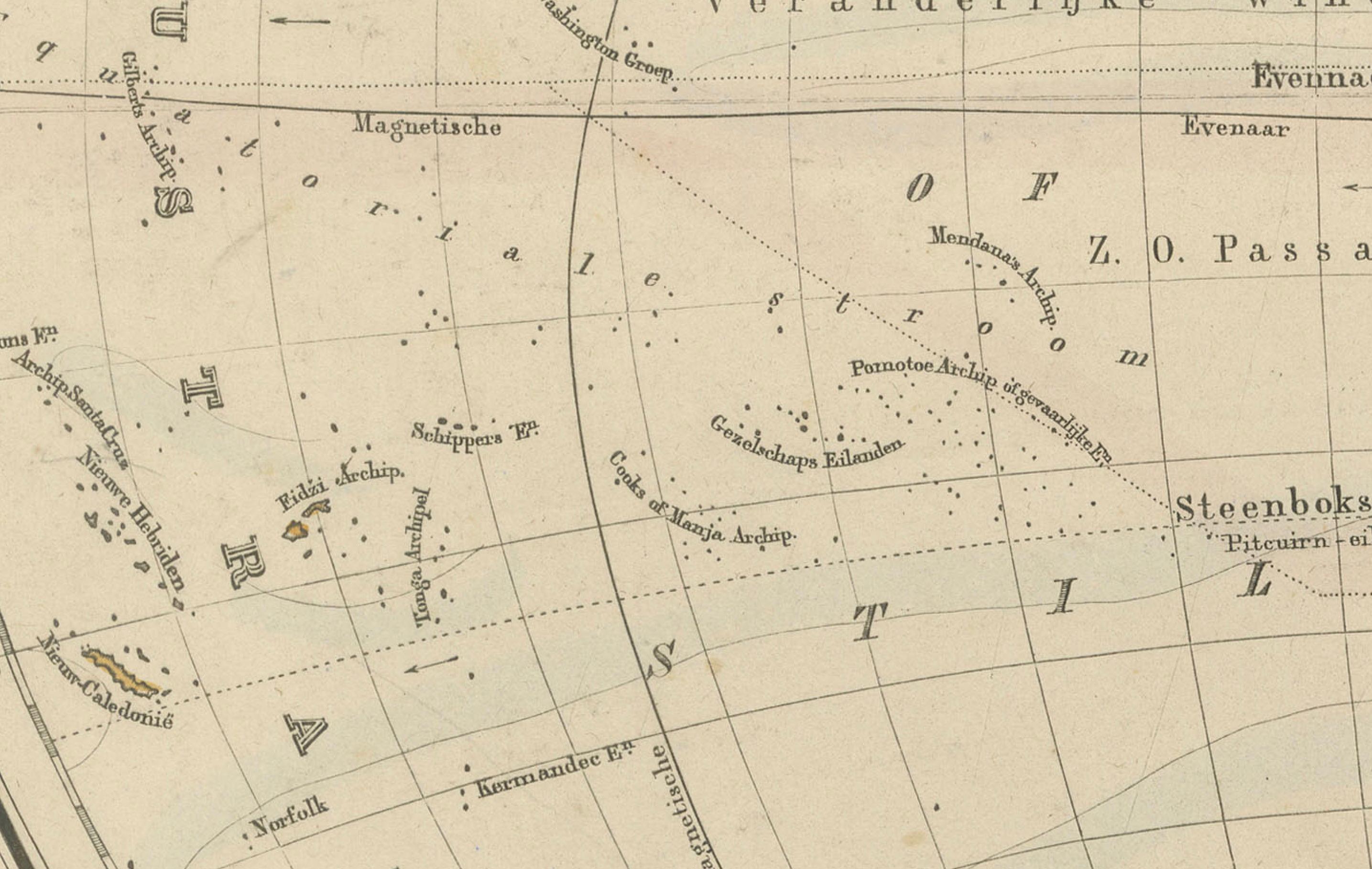 Carte du monde du double hémisphère tirée du Nieuwe Hand-Atlas, Leiden 1876 en vente 3