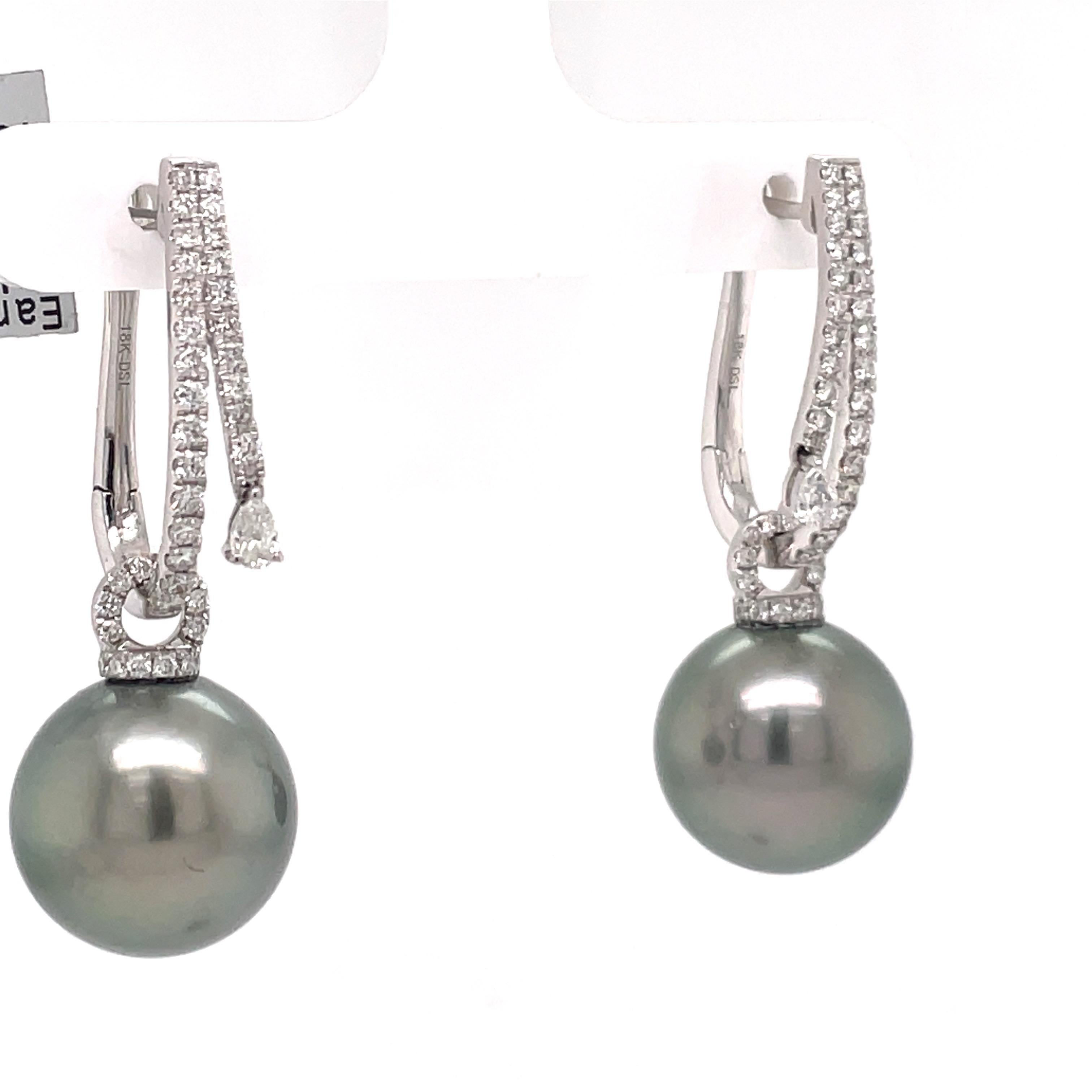 double sided earrings pearl