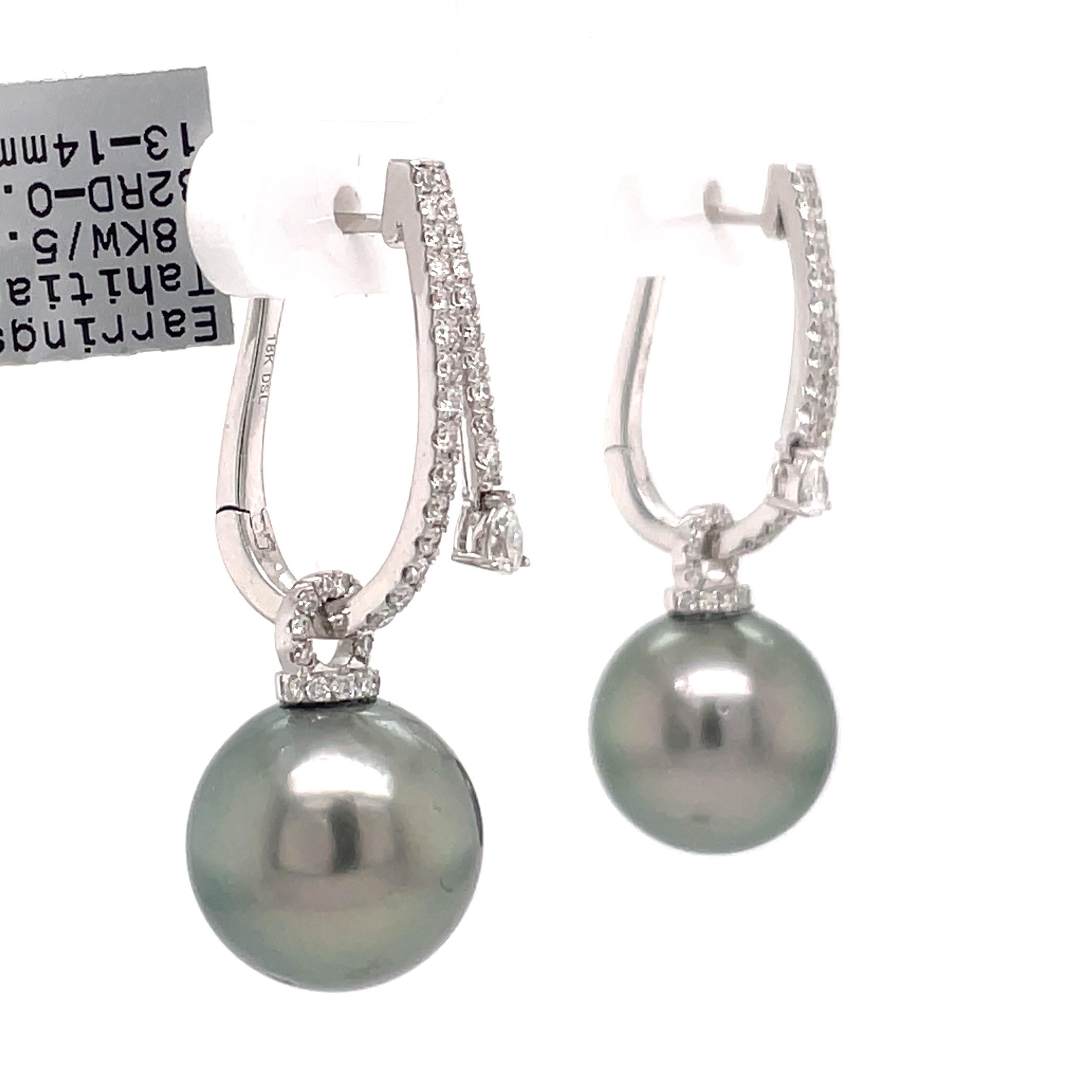 double hoop pearl earrings