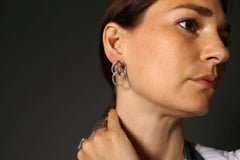 Double Hooped Diamond Earrings