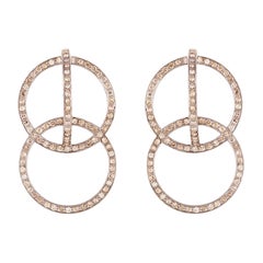 Double Hooped Diamond Earrings