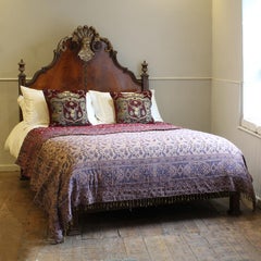 Double Italian Platform Antique Bed - WD62