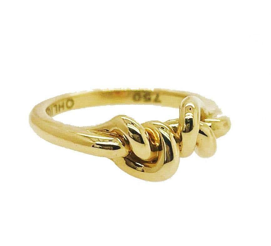 Bague « Double Knot » en or rose 18 carats avec anneau en forme de nœud papillon en vente 4