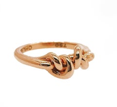 "Double Knot" Forget Me Knot Ring in 18ct Yellow Gold Band