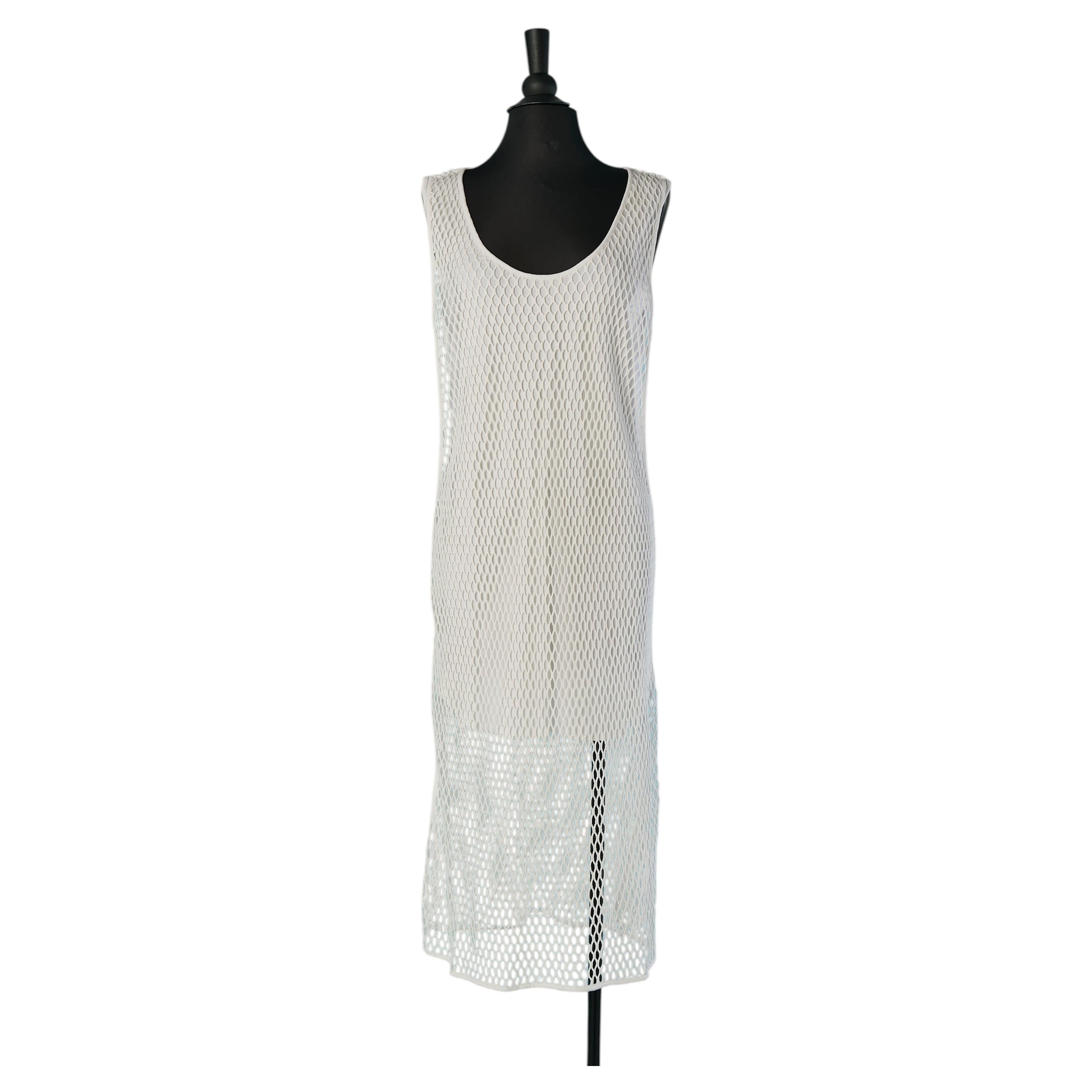 Double lay white cotton sleeveless dress ALEXANDRE VAUTHIER
