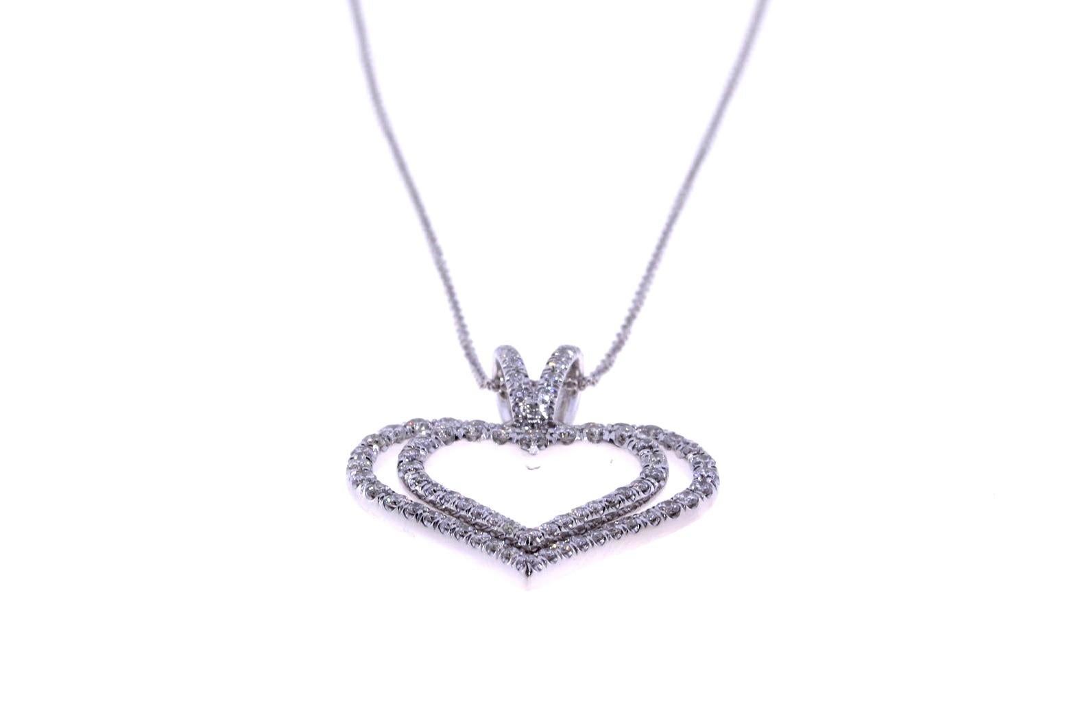 2 heart diamond necklace