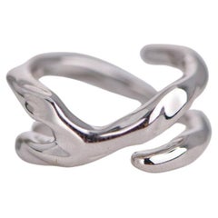 Double-layered Silver Open Ring 