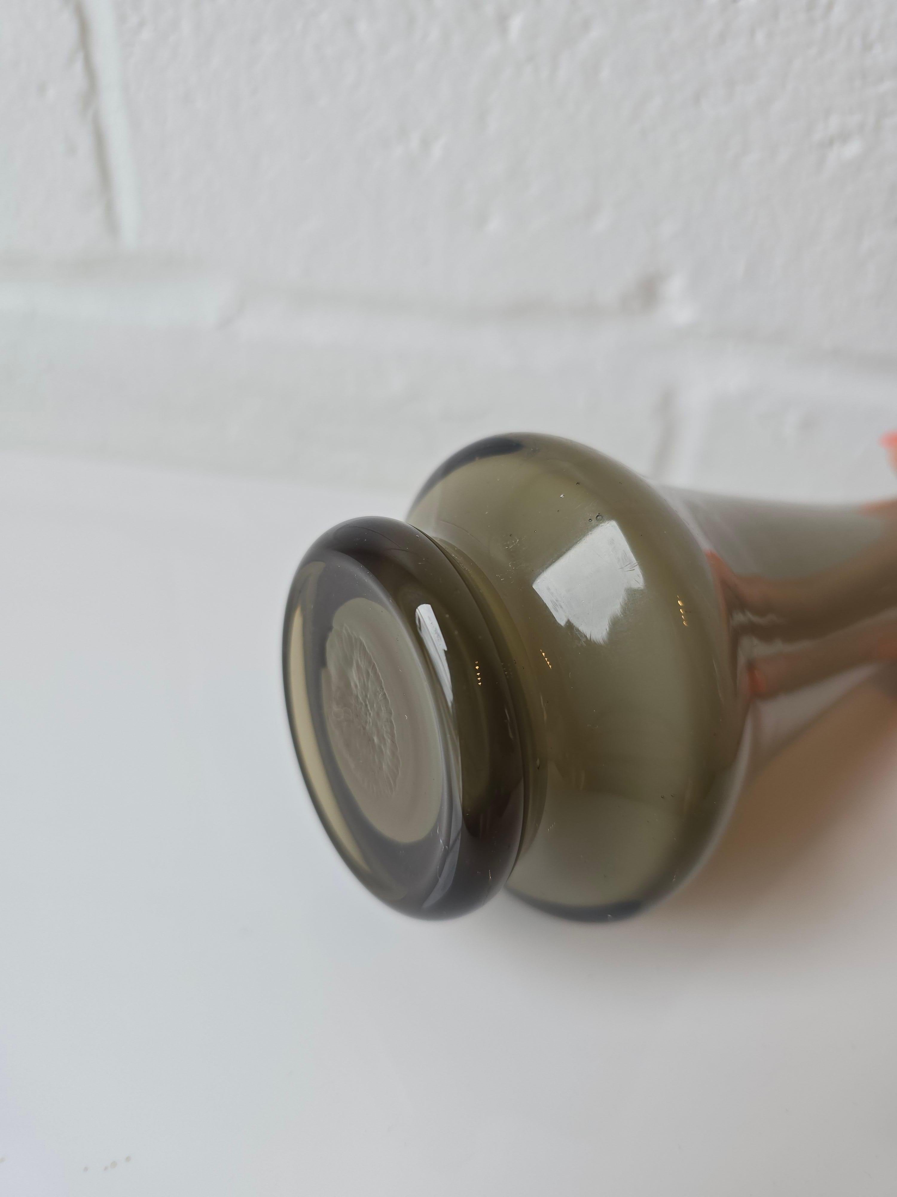 Vetro Vaso a doppio strato in vetro fumé stile Empoli Bud in vendita