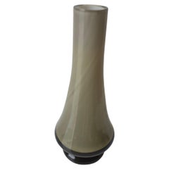 Double Layered Smokey Glass Empoli Style Vase Bud