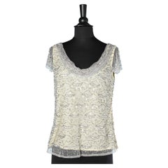 Double layes top with sequins and beads  embroidered Un jour ailleurs