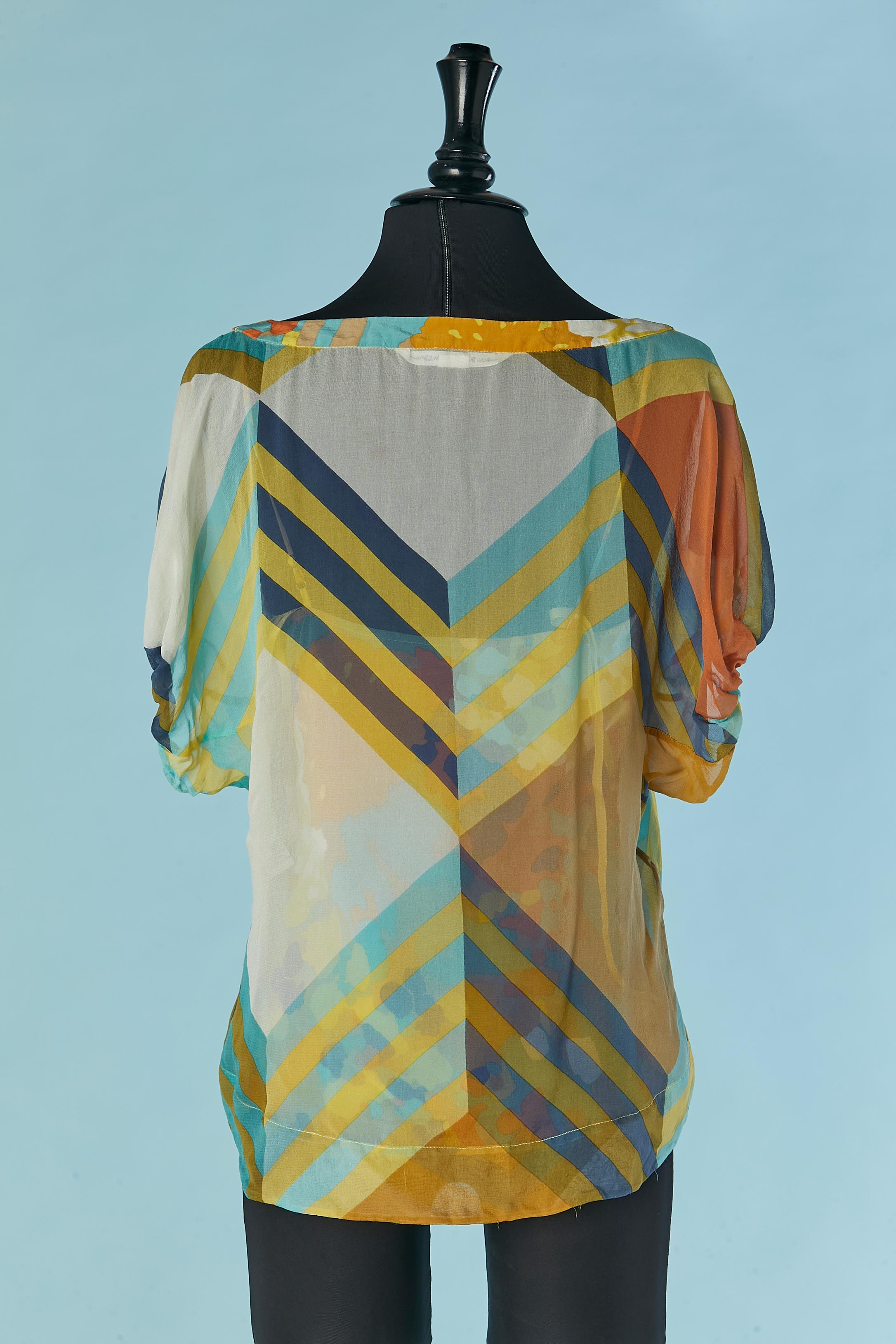 De las mujeres Top de doble lazada en gasa estampada Diane Von Furstenberg en venta