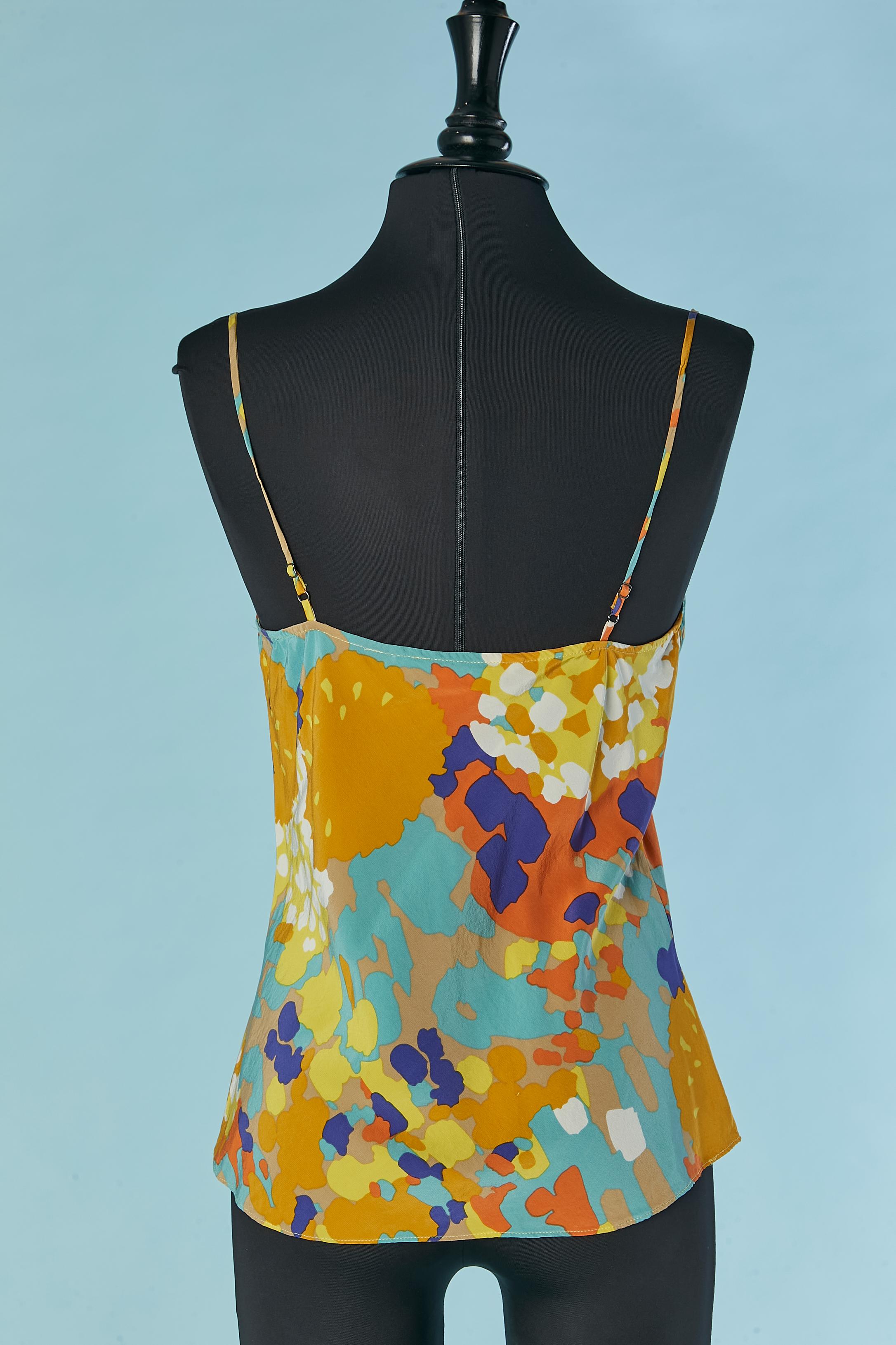Top de doble lazada en gasa estampada Diane Von Furstenberg en venta 2