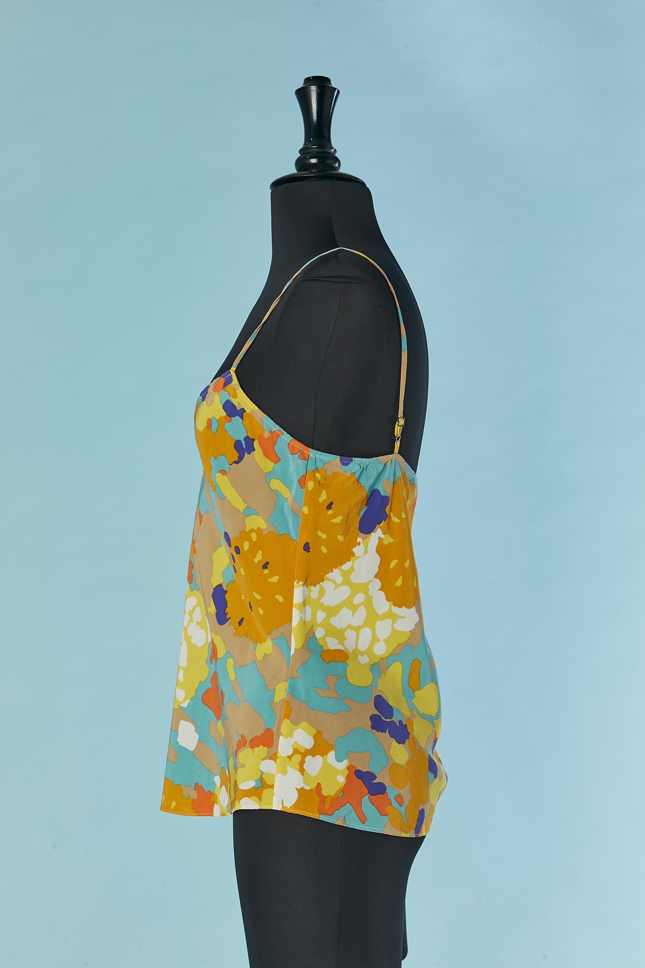 Top de doble lazada en gasa estampada Diane Von Furstenberg en venta 3