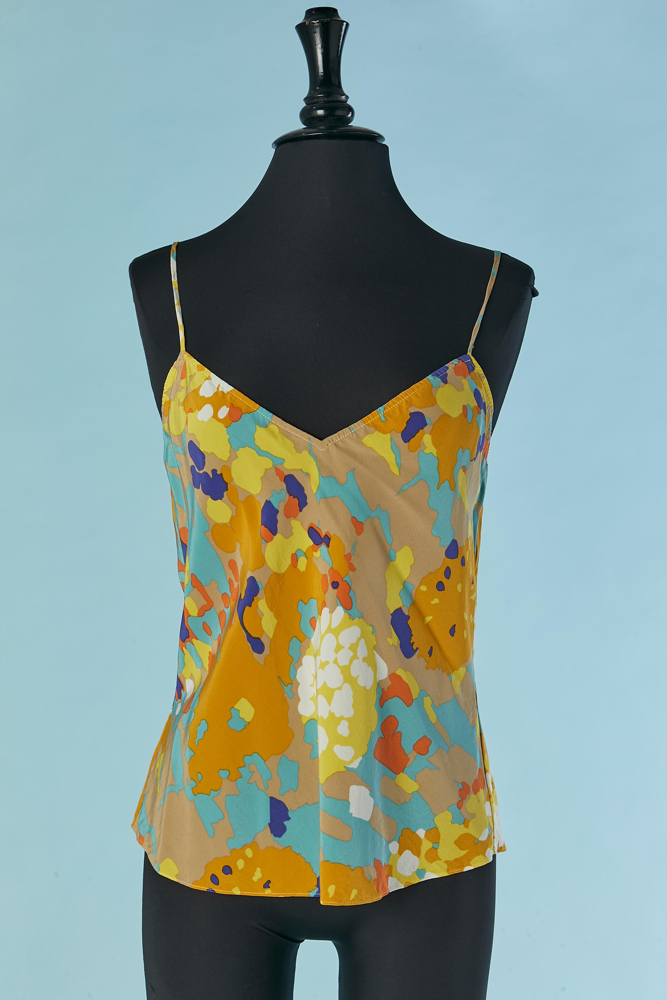 Top de doble lazada en gasa estampada Diane Von Furstenberg en venta 4