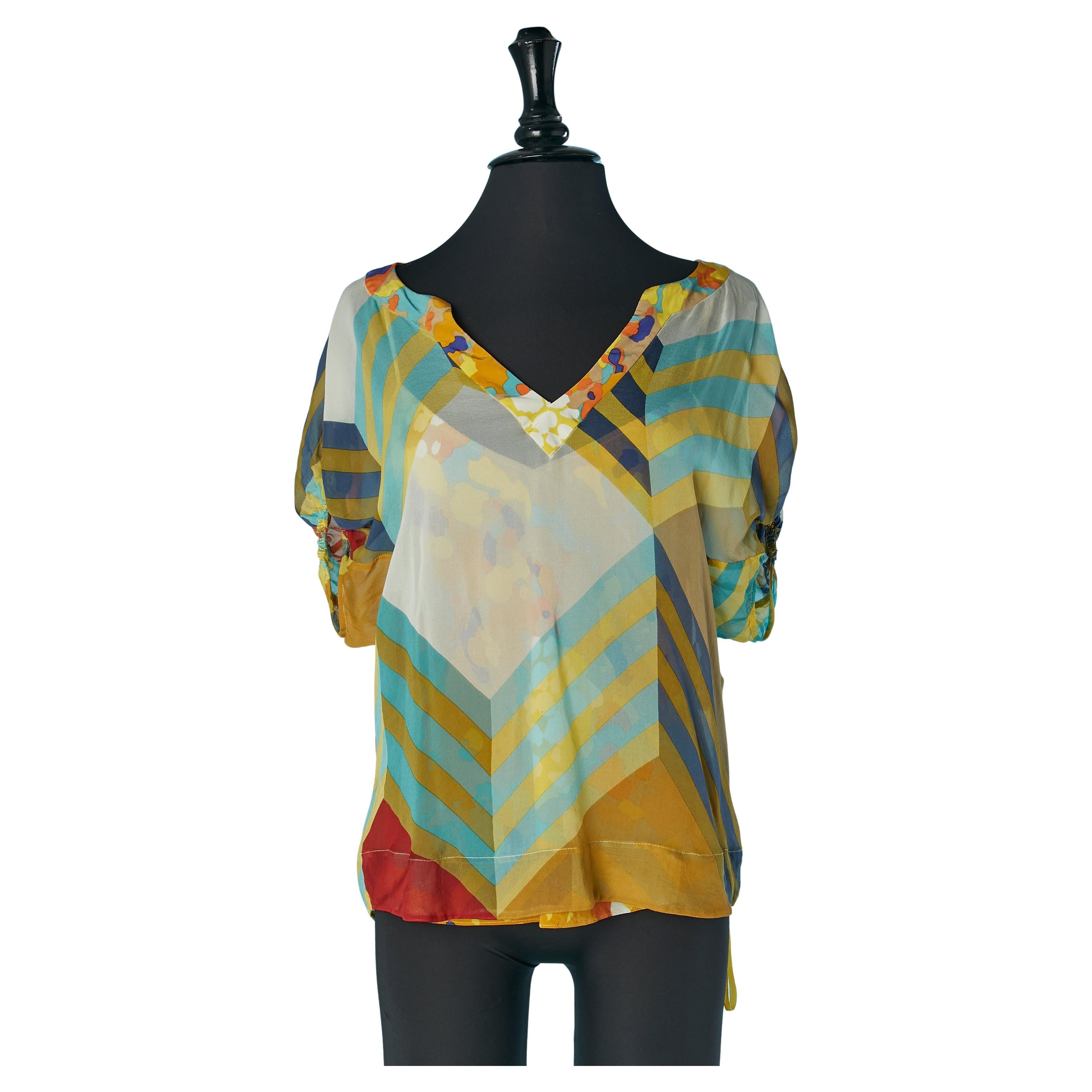 Double lays Top aus bedrucktem Chiffon Diane Von Furstenberg