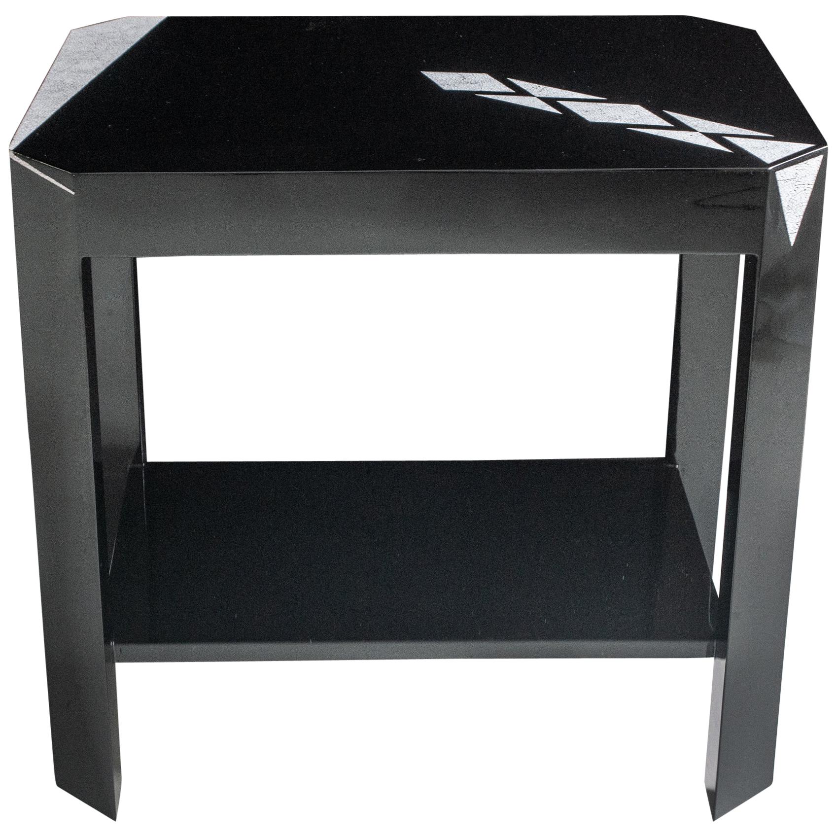 Double Level Side Tables in with Eggshell For Sale