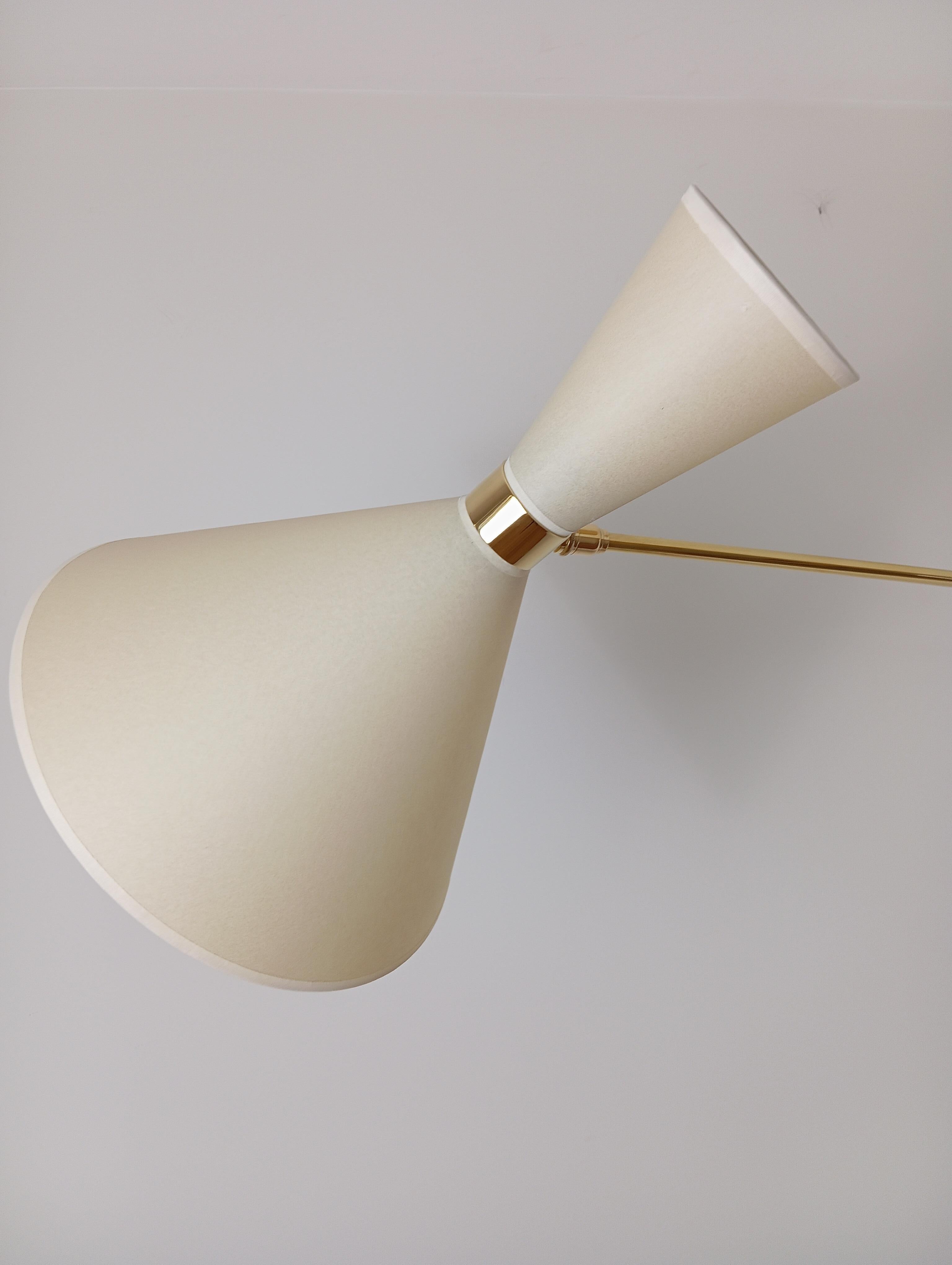 Double light wall bracket, oriantable, Maison Lunel Circa 1950 For Sale 10