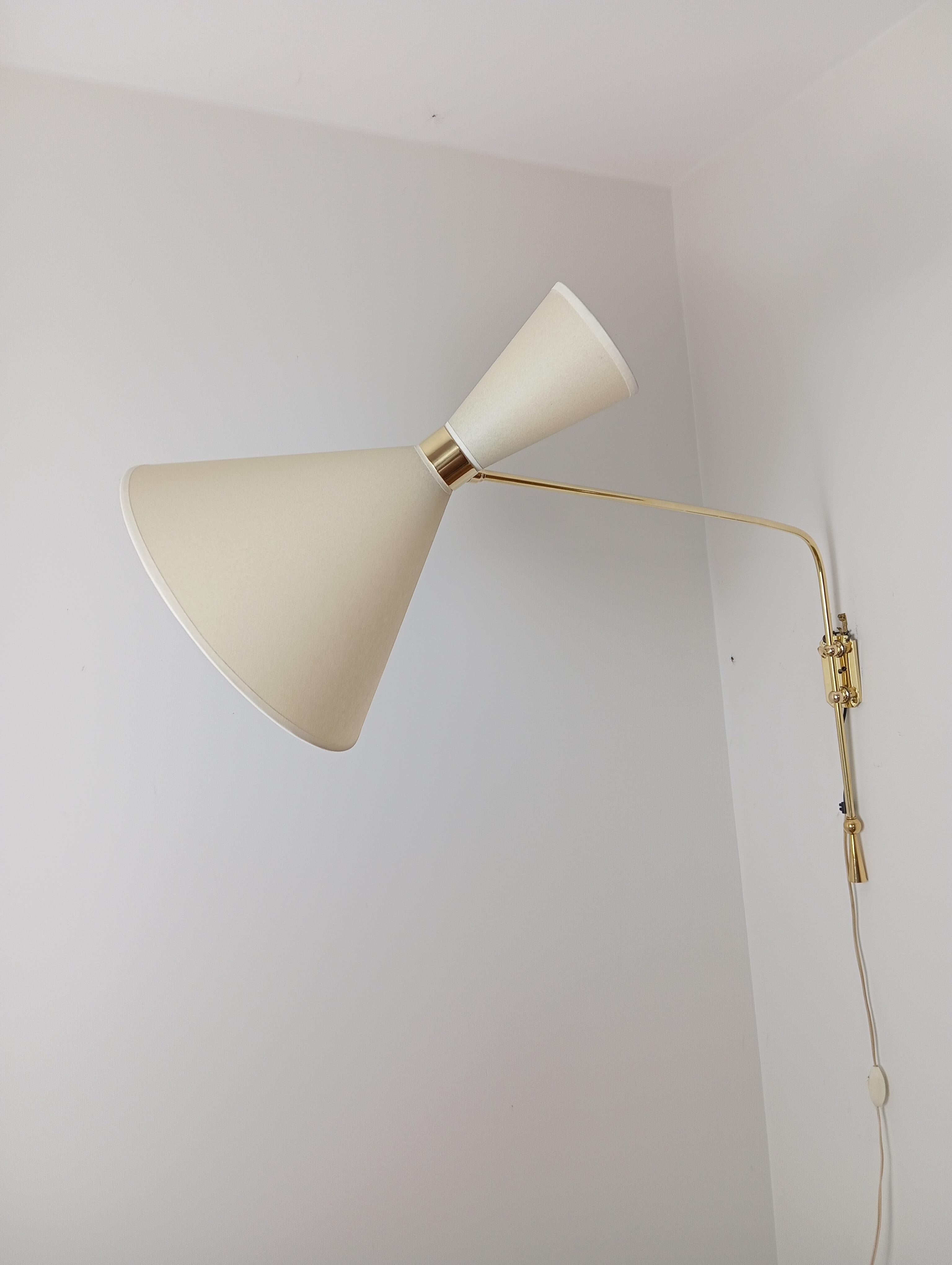 Double light wall bracket, oriantable, Maison Lunel Circa 1950 For Sale 11