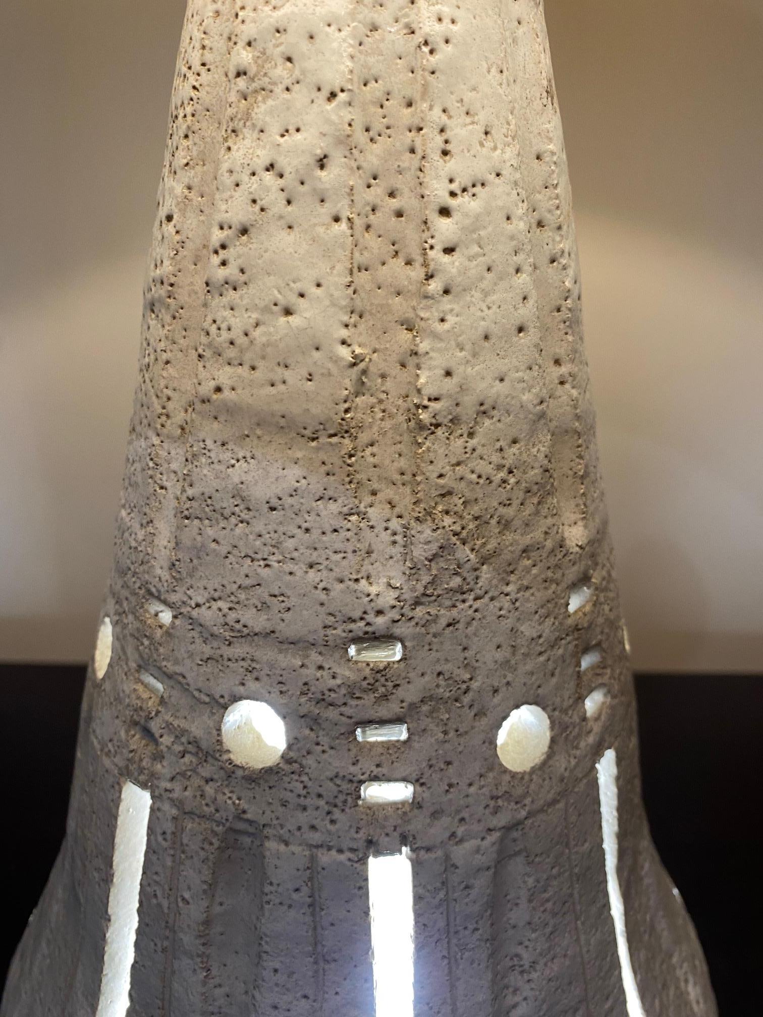 Mid-Century Modern Lampe à double éclairage en céramique Vallauris, 1960