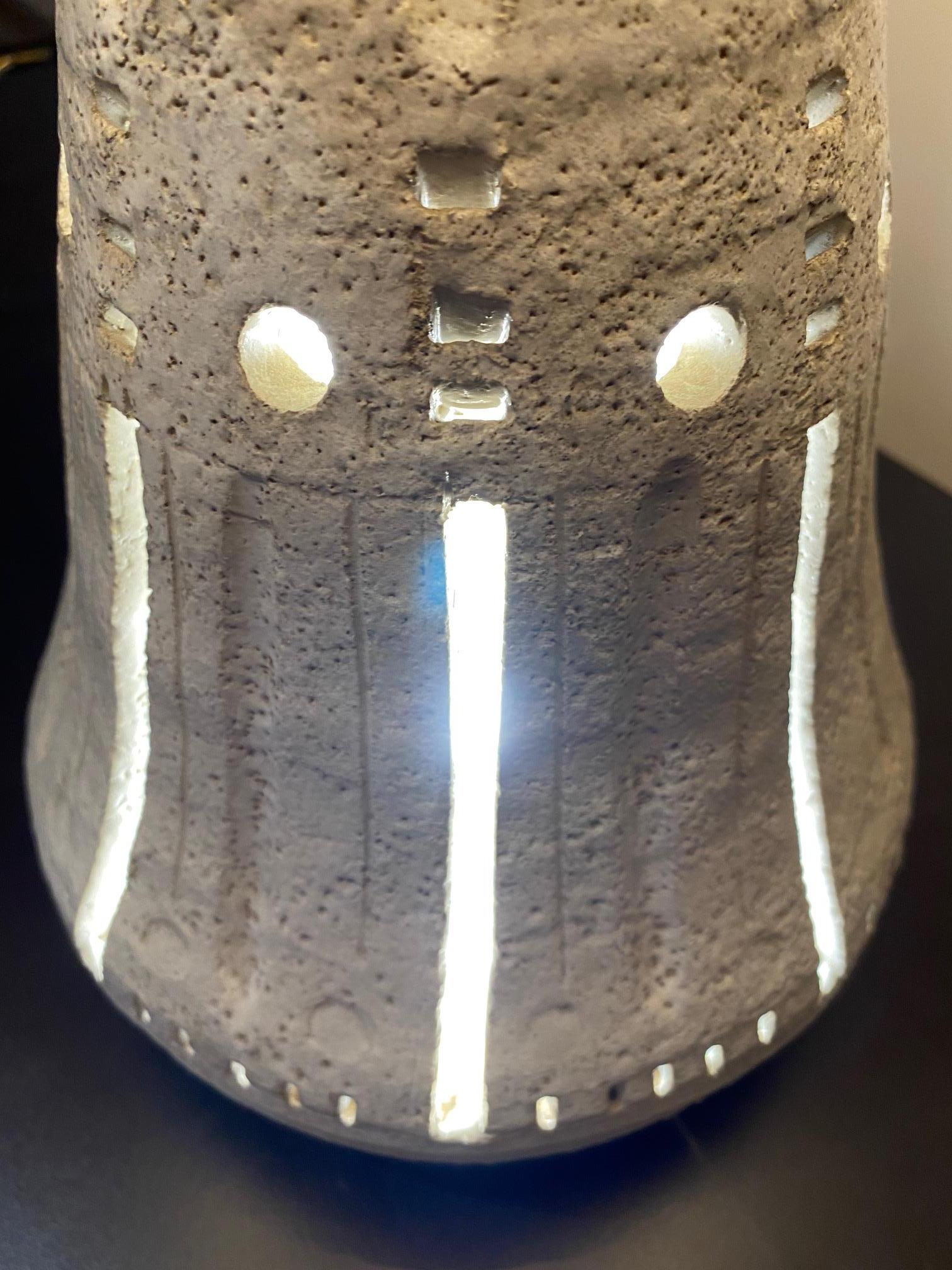 Double Lighting Ceramic Lamp Vallauris, 1960 In Good Condition In Saint Rémy de Provence, FR