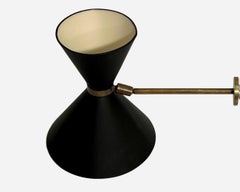Double-lighting "diabolo" wall light, France, circa 1950