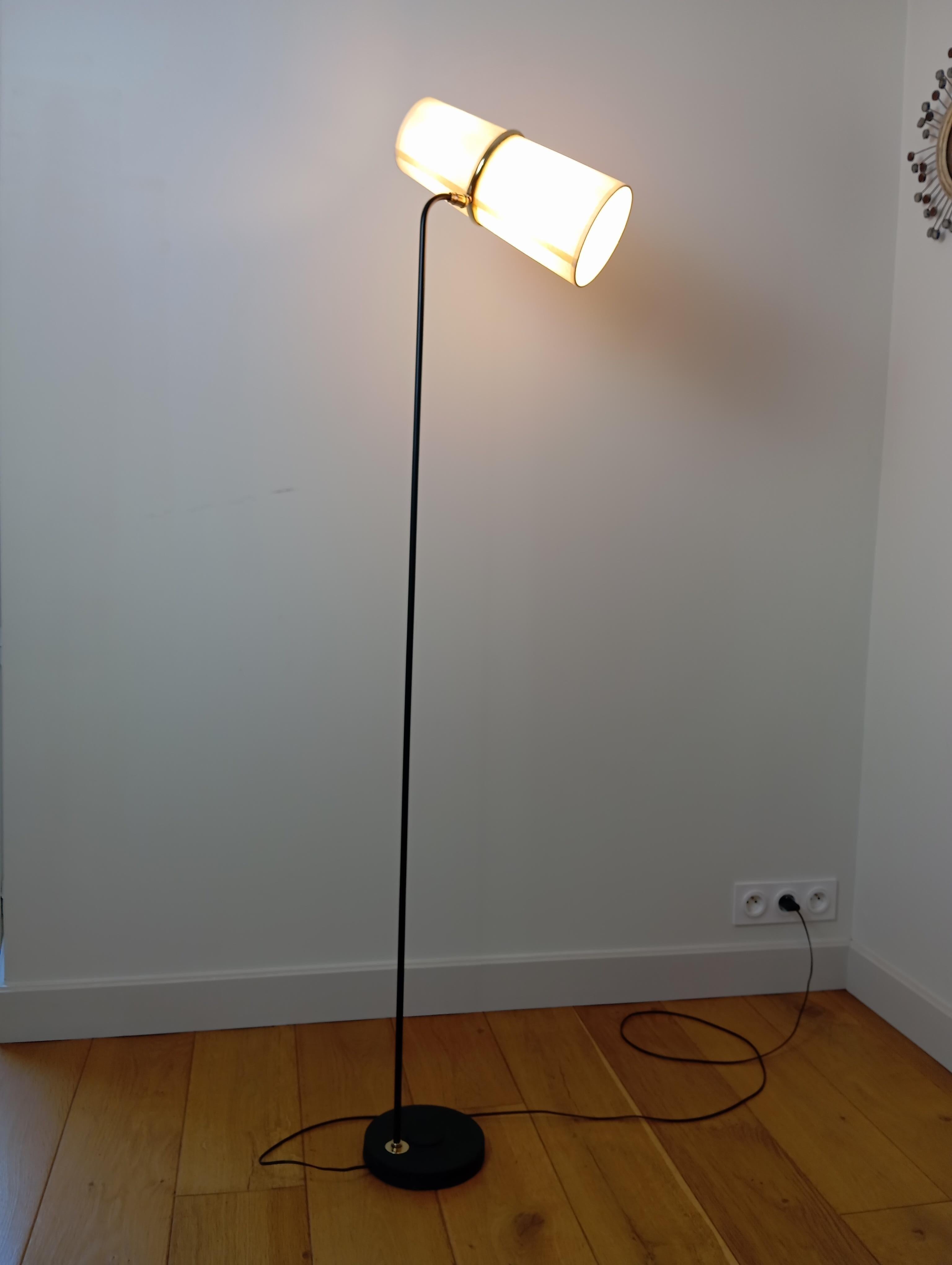 Lampadaire à double éclairage, R. Lunel circa 1950 en vente 6