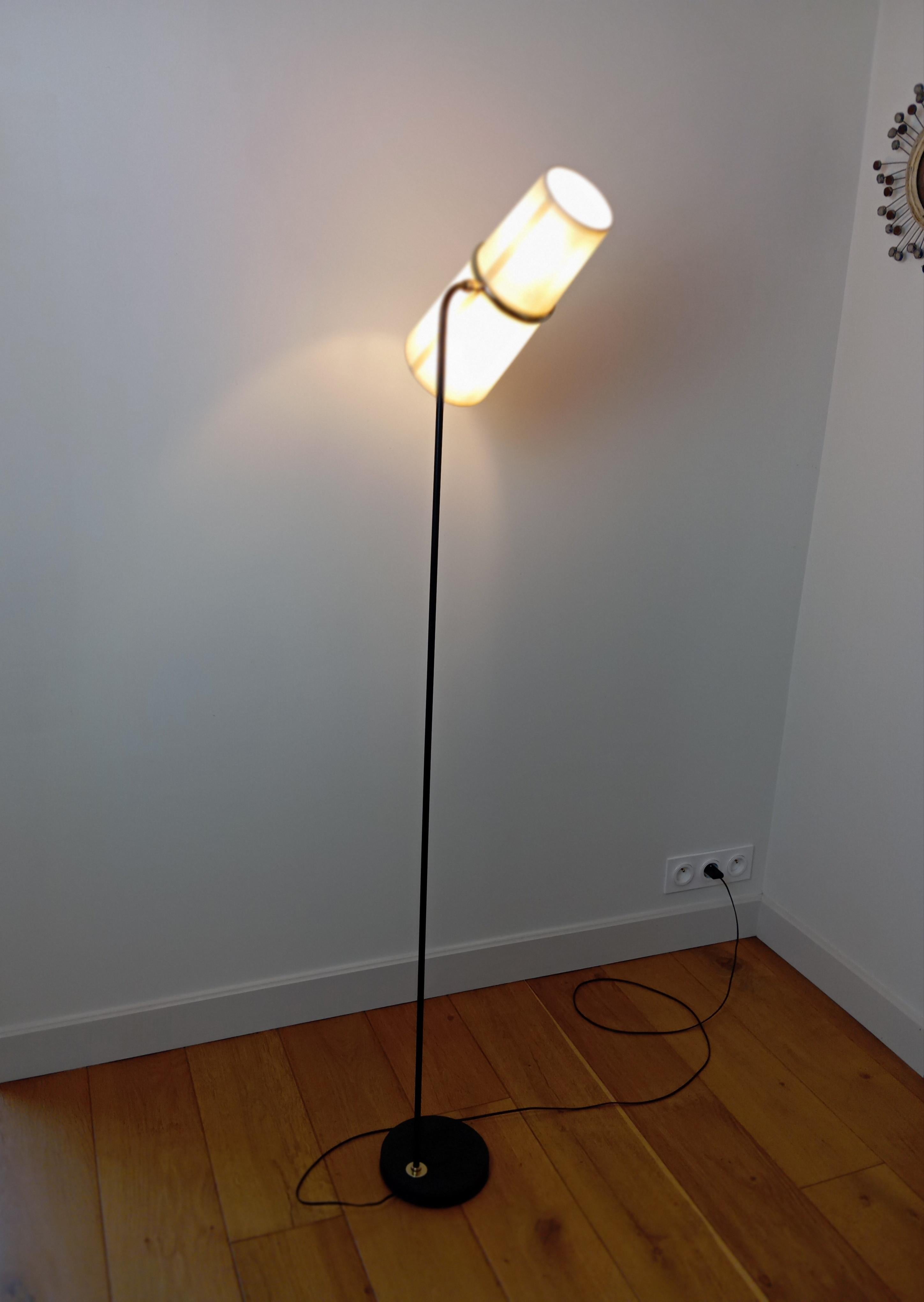 Lampadaire à double éclairage, R. Lunel circa 1950 en vente 7