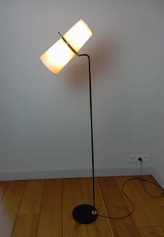 Lampadaire à double éclairage, R. Lunel circa 1950