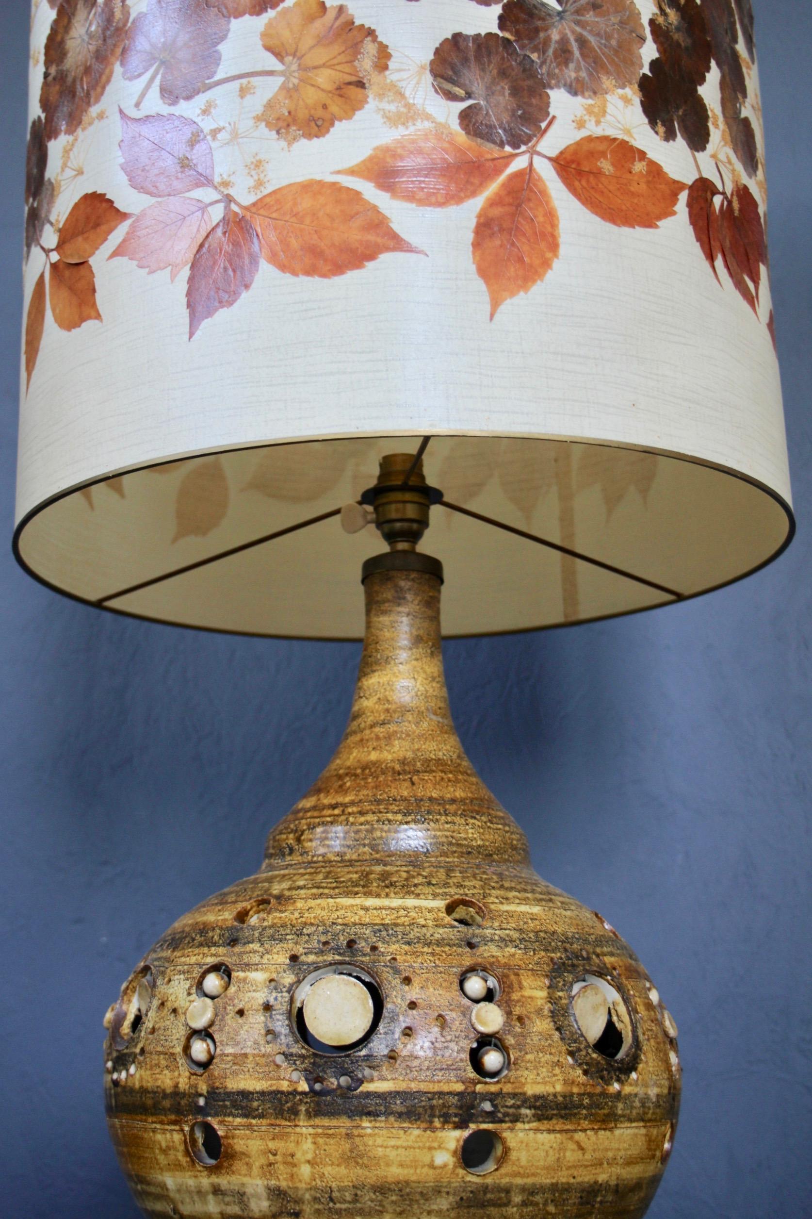 Double Lighting French Ceramic Lamp by Georges Pelletier, 1970s 6