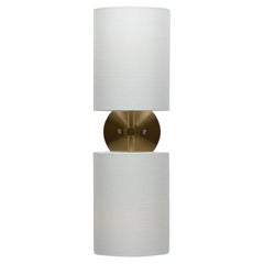 Double Linen Shade Flush Mount Wall Light Sconce