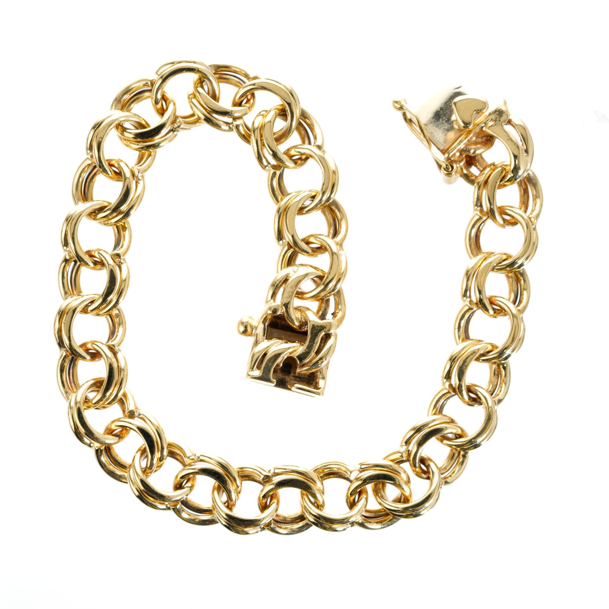 double link bracelet gold