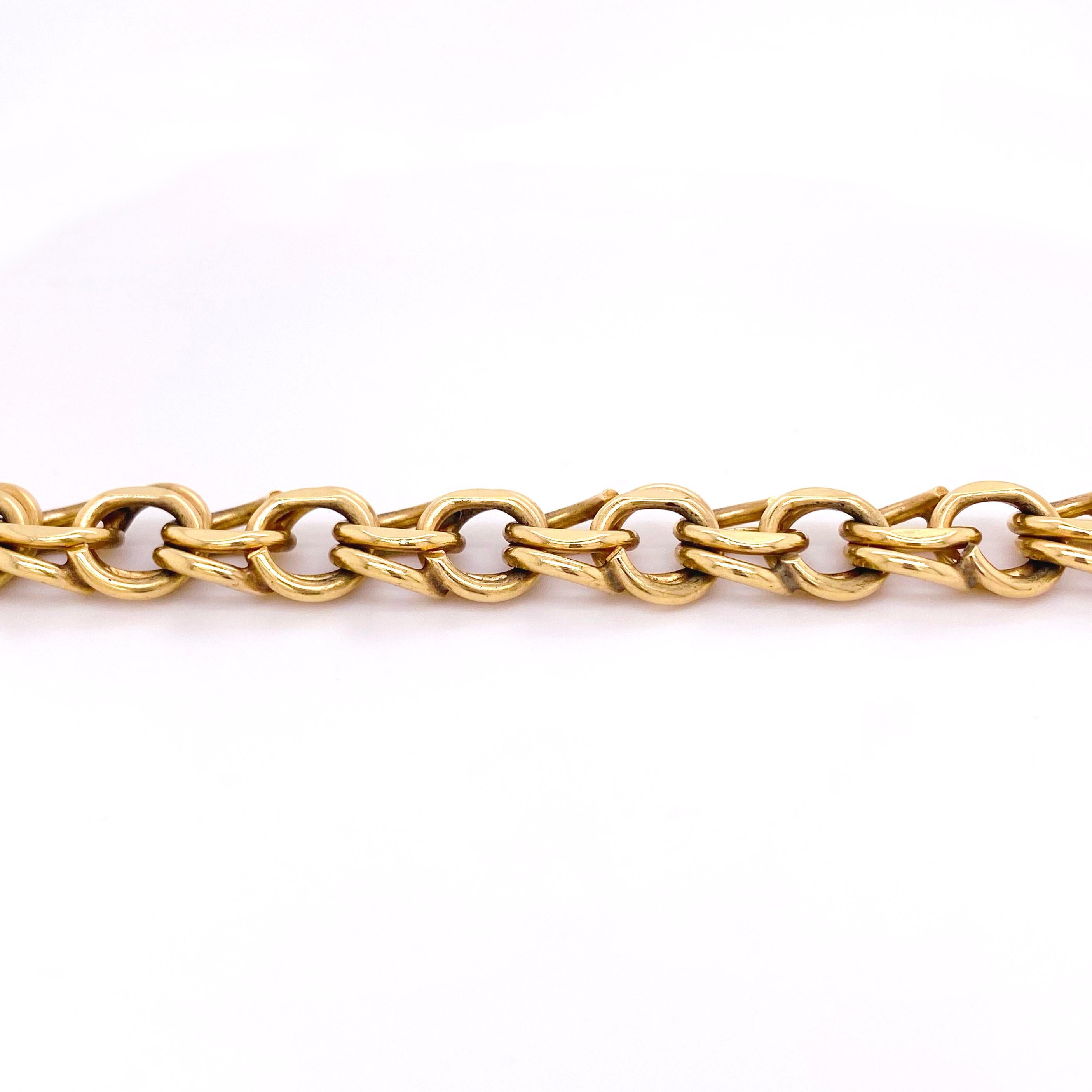 gold link charm bracelet