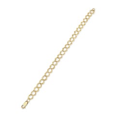 Double Link Charm Bracelet 14k Yellow Gold
